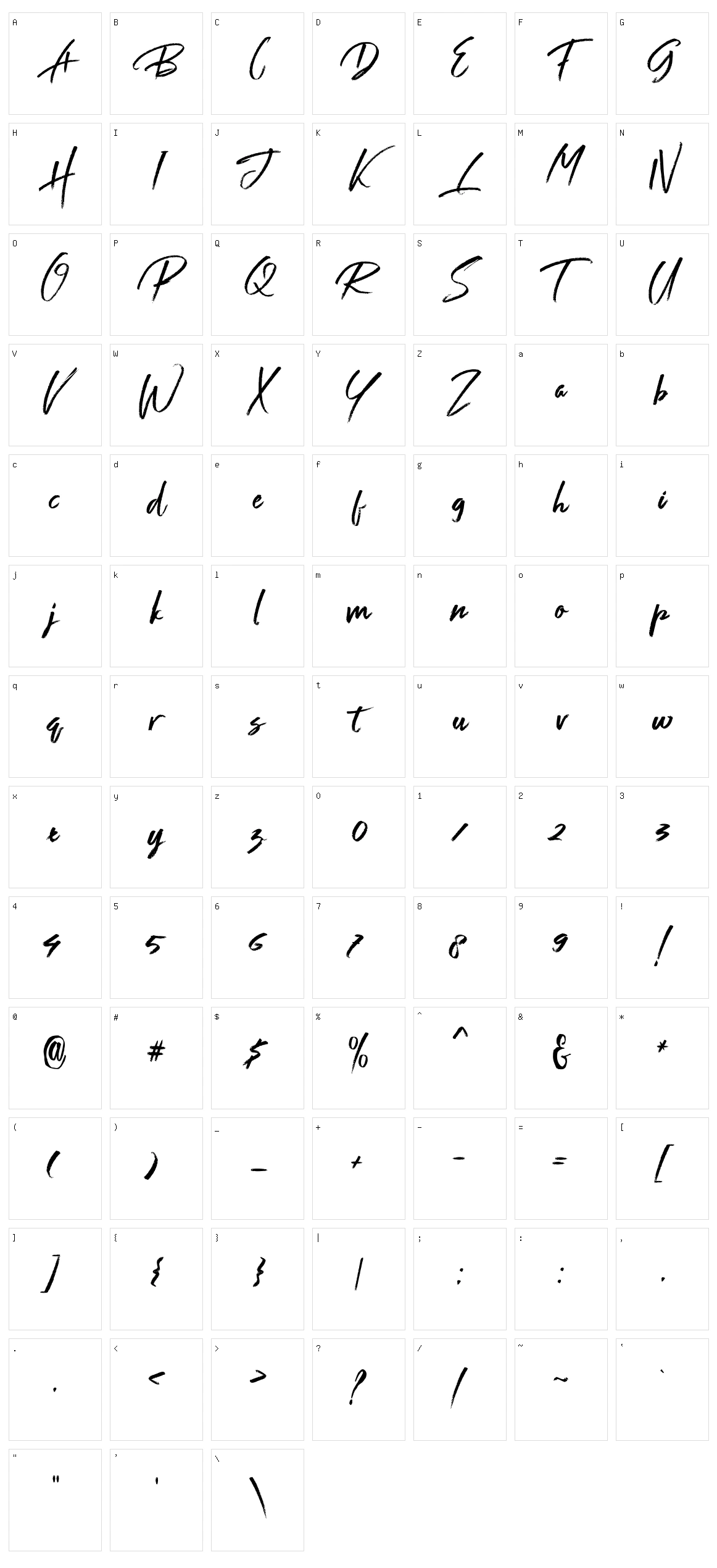 Shutter Character Set