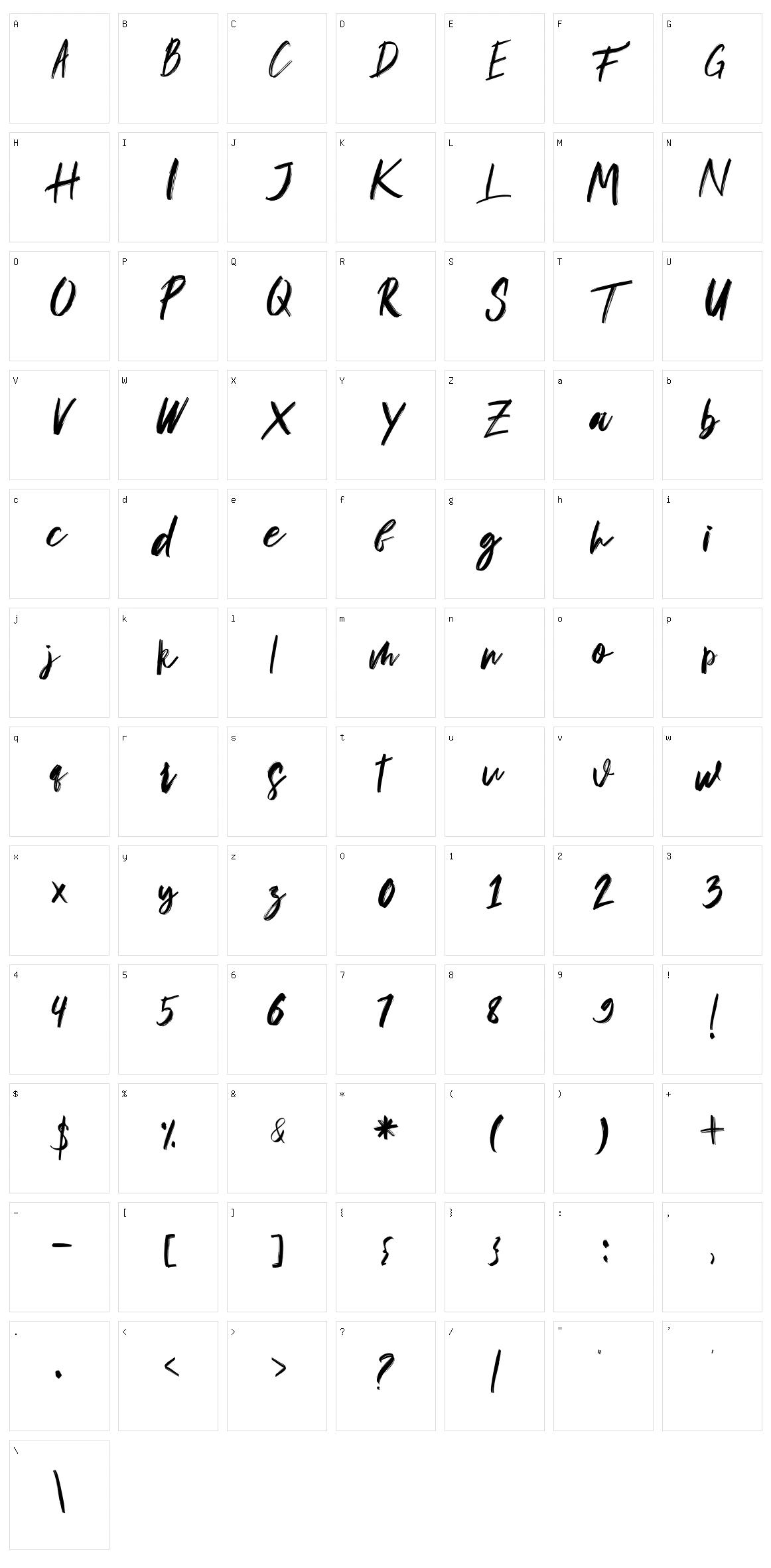 Musuh Character Set