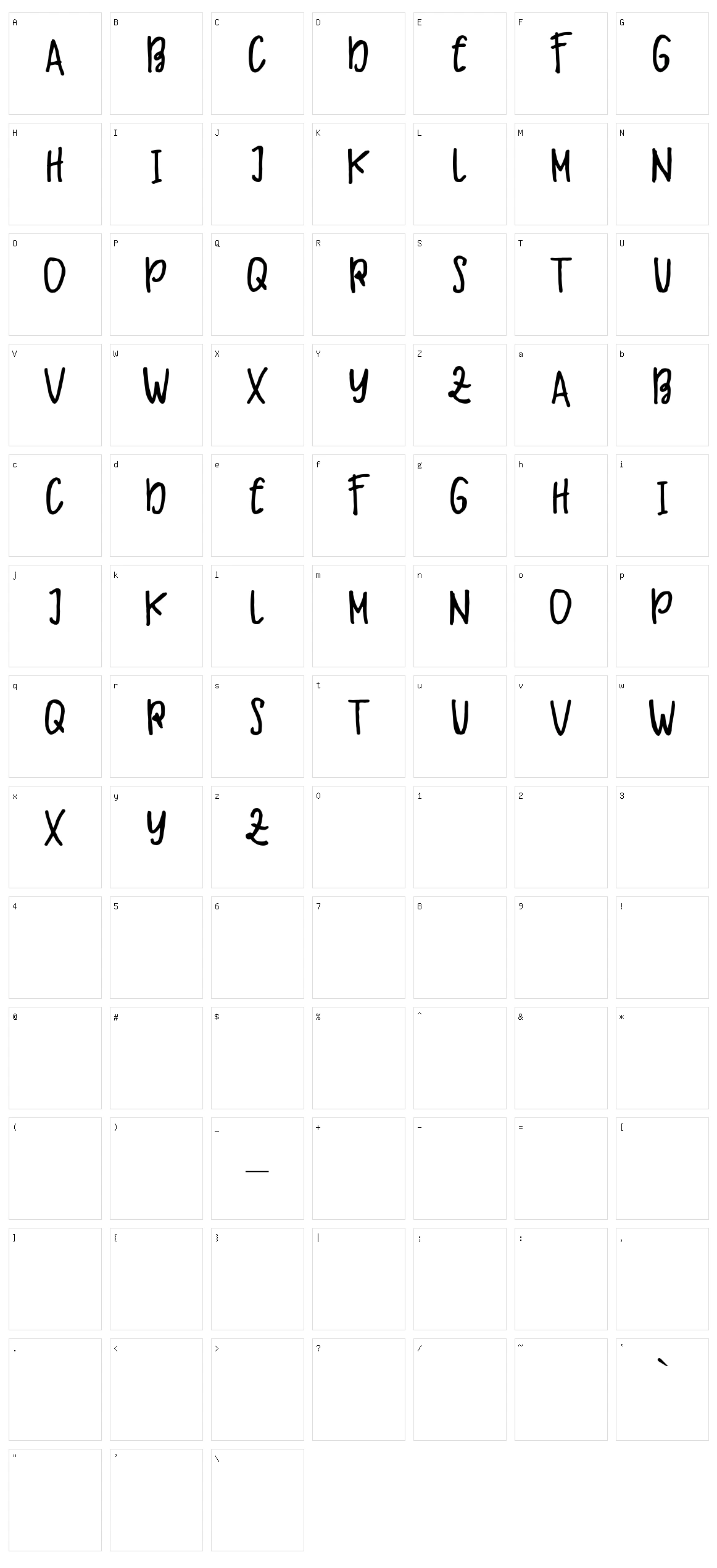 Makaw Character Set