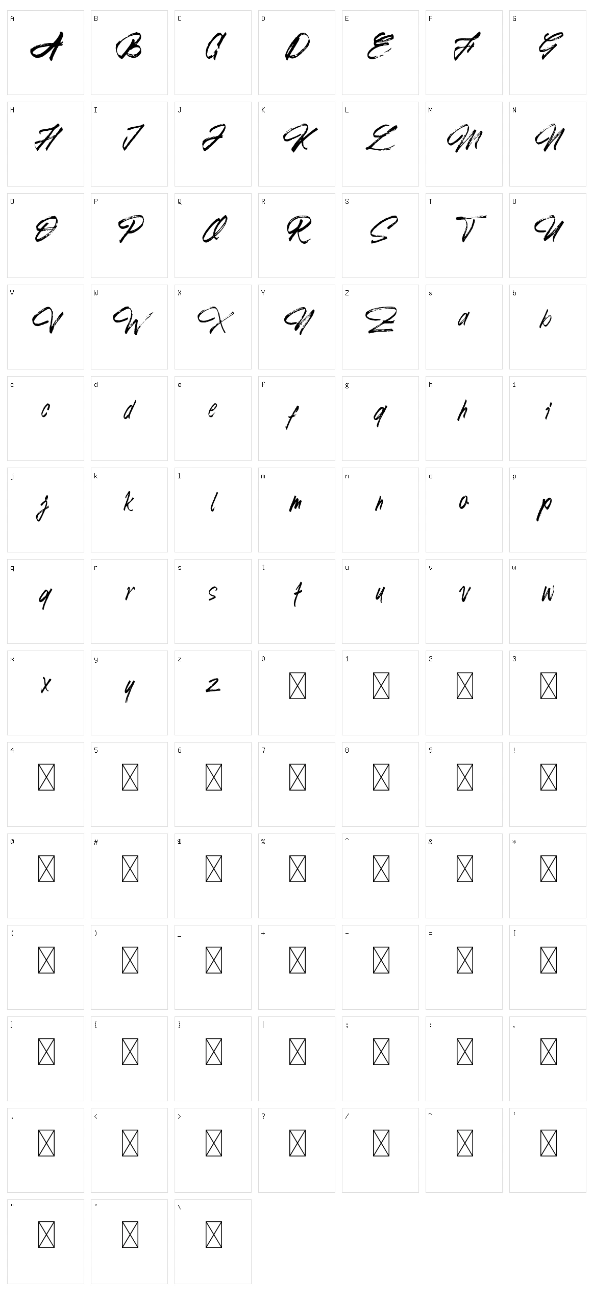 Kawula Muda Character Set