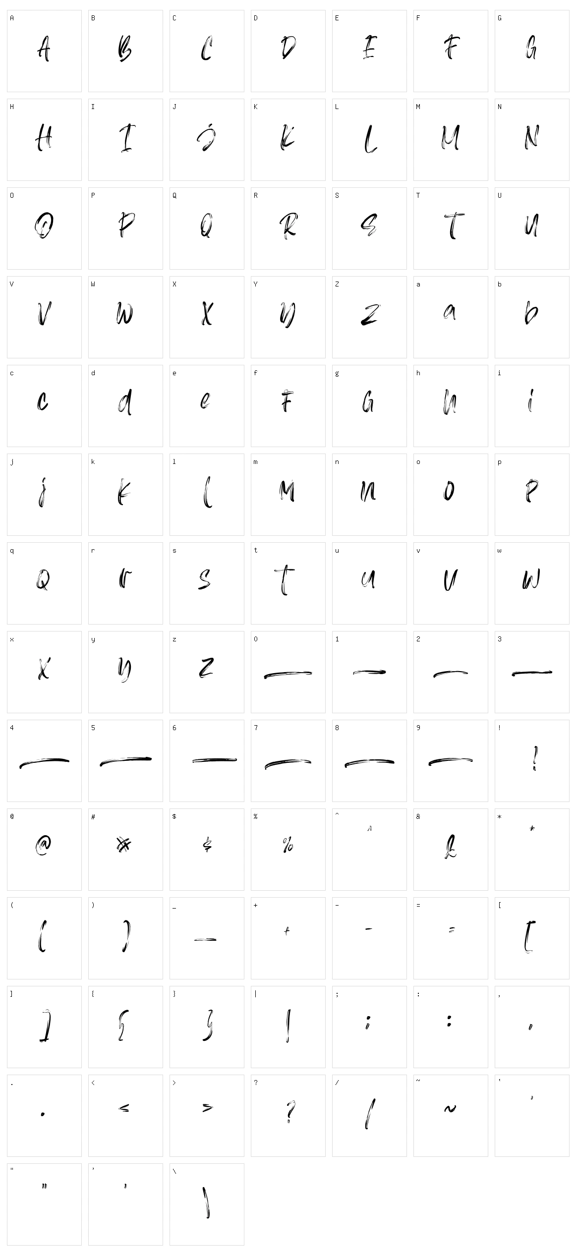 Asteriska Character Set