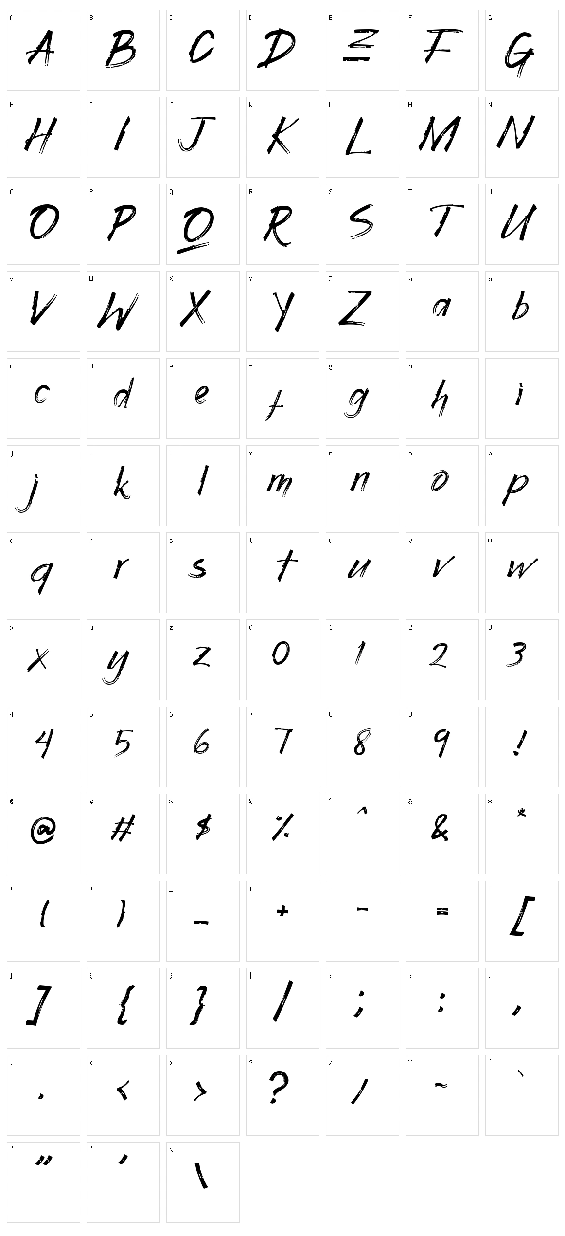 Gothix Character Set