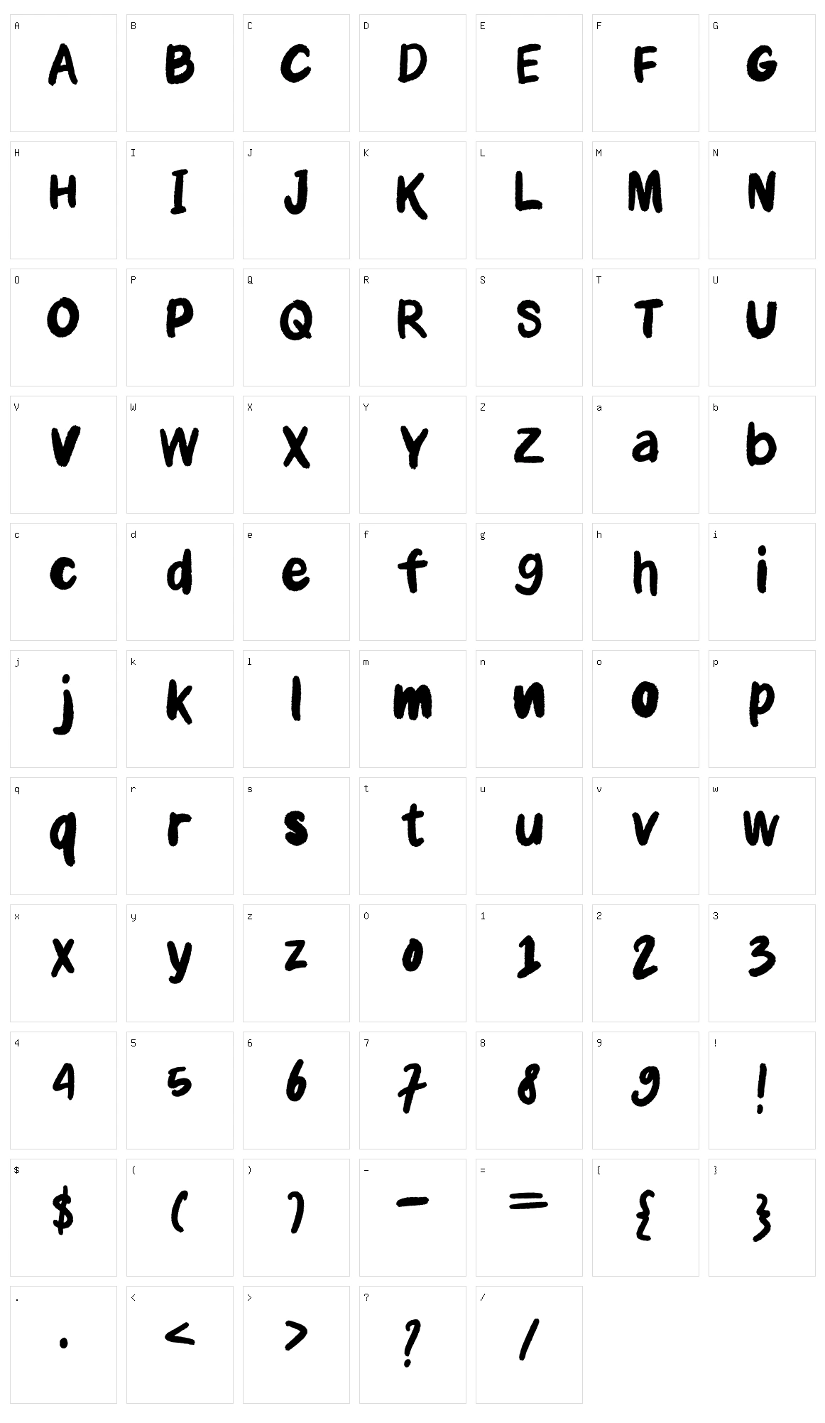 Anial Character Set