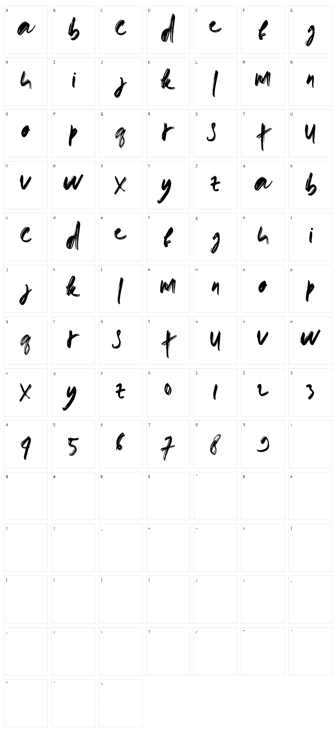 Doremi Brush Character Set