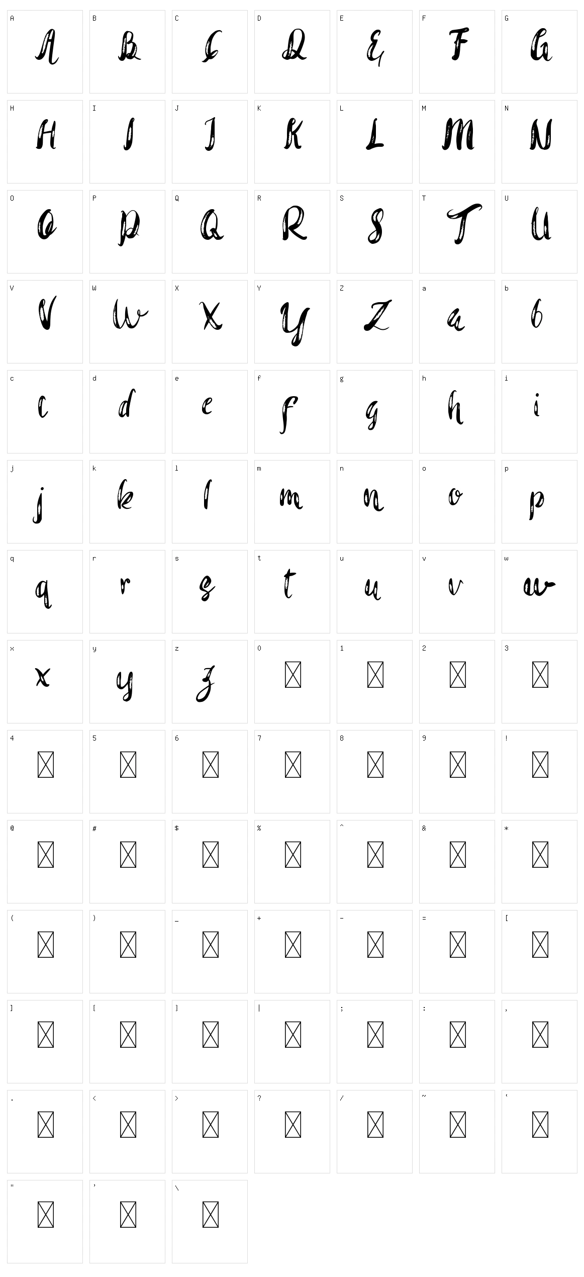 Rohman Character Set