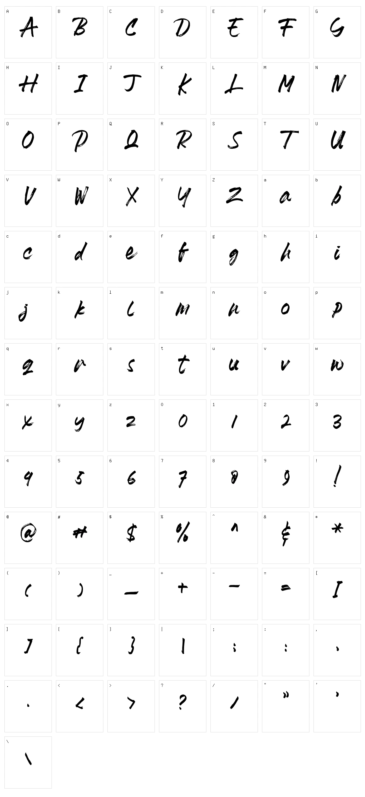 Heydhar Character Set