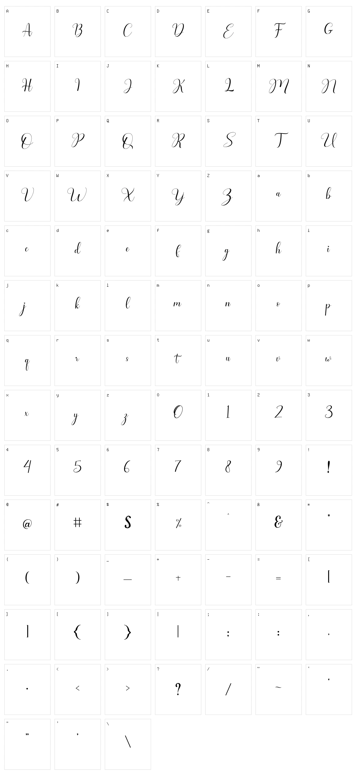 Bullgari Character Set