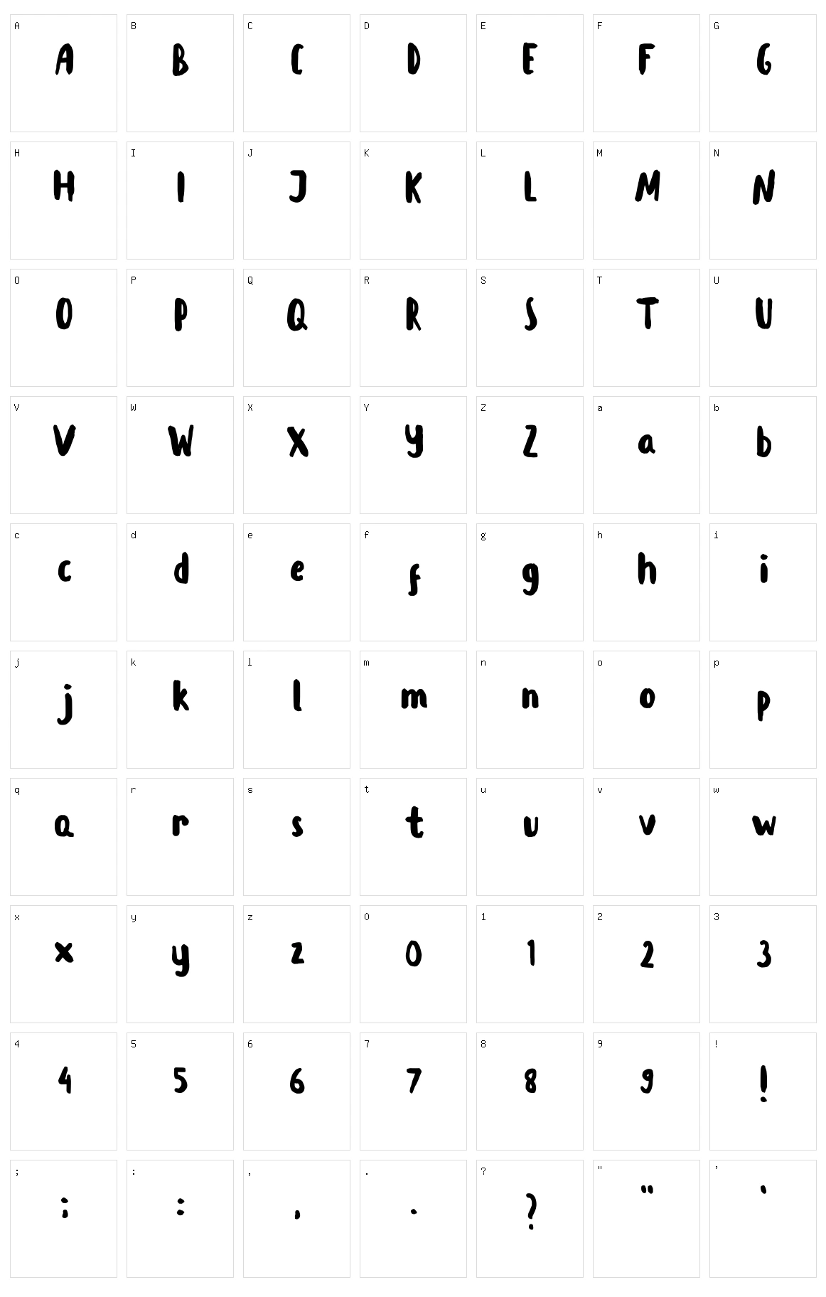 Wiyi Character Set