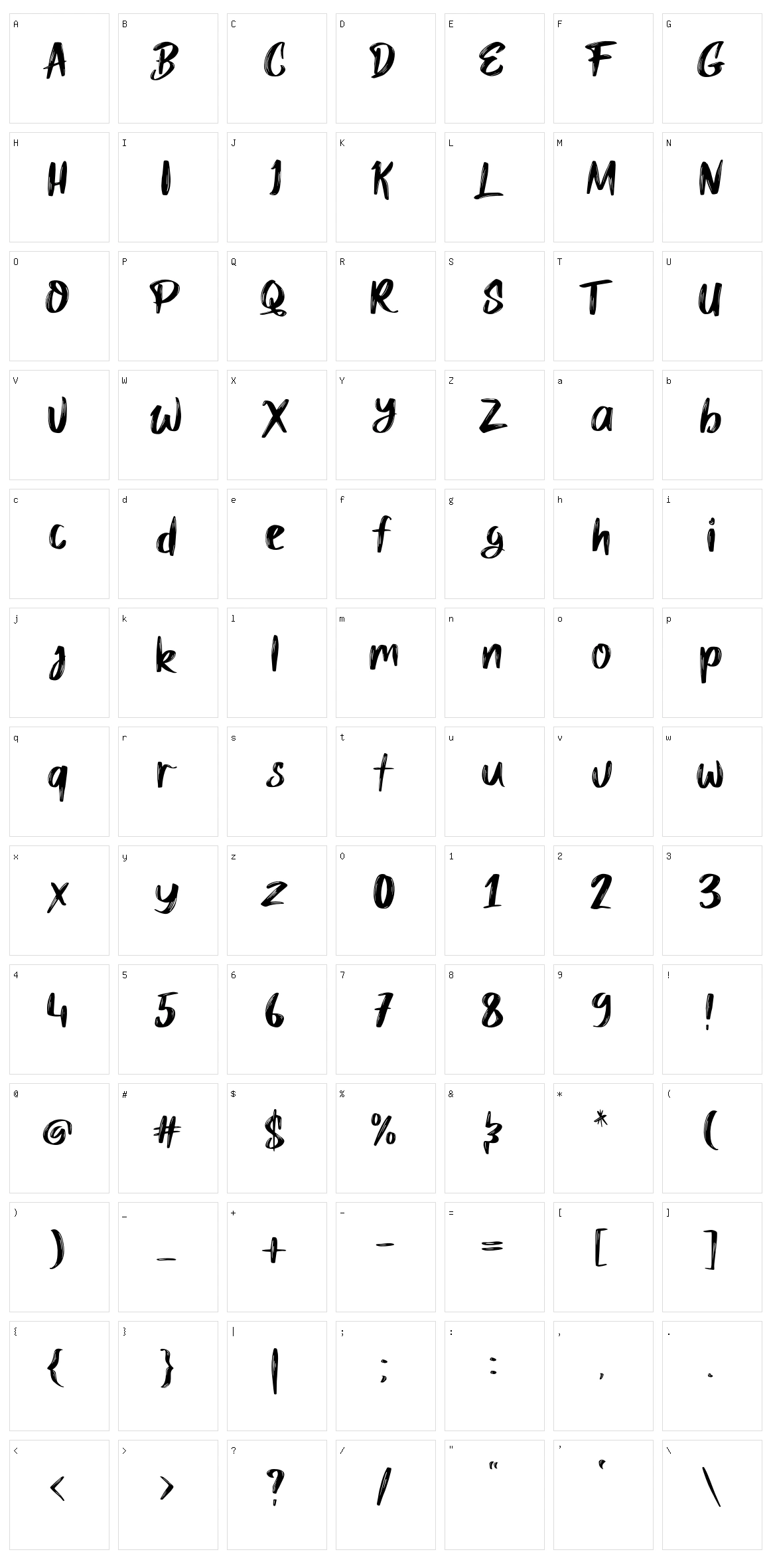 Mybread Character Set