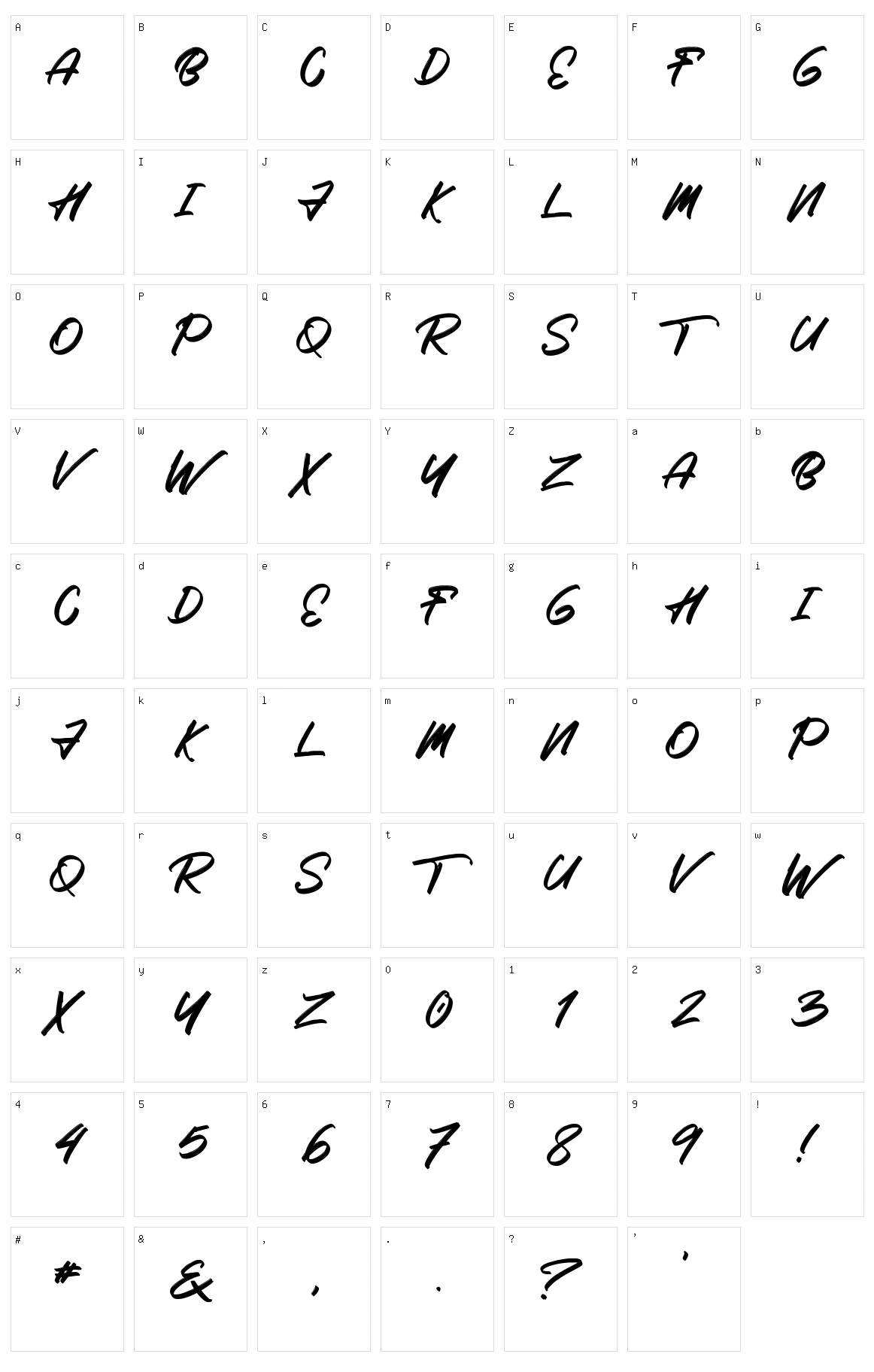 Roximura Character Set