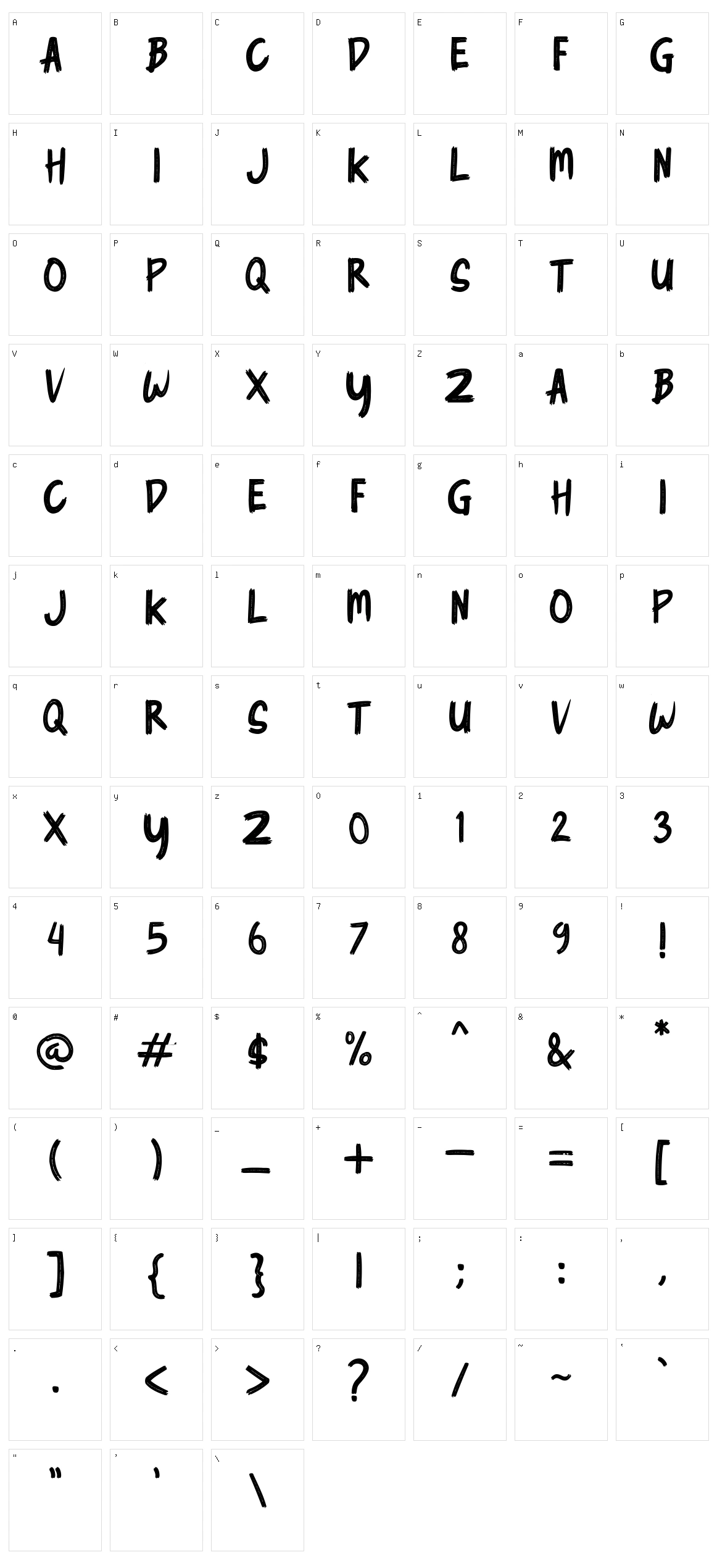Cyber Brush Character Set