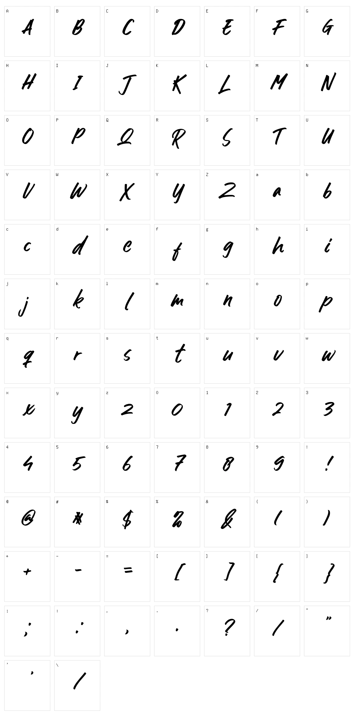 Get Lost! Character Set