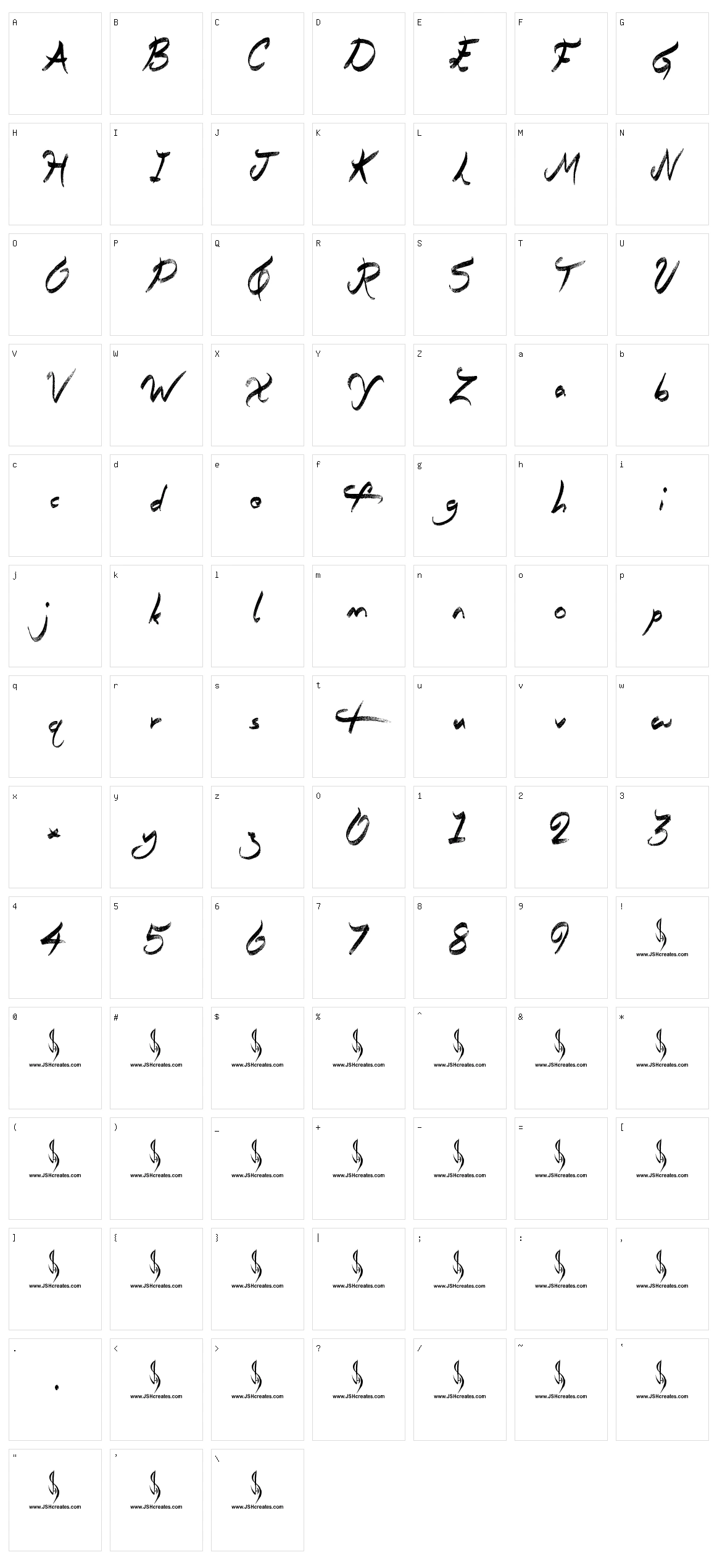 Questionary Character Set