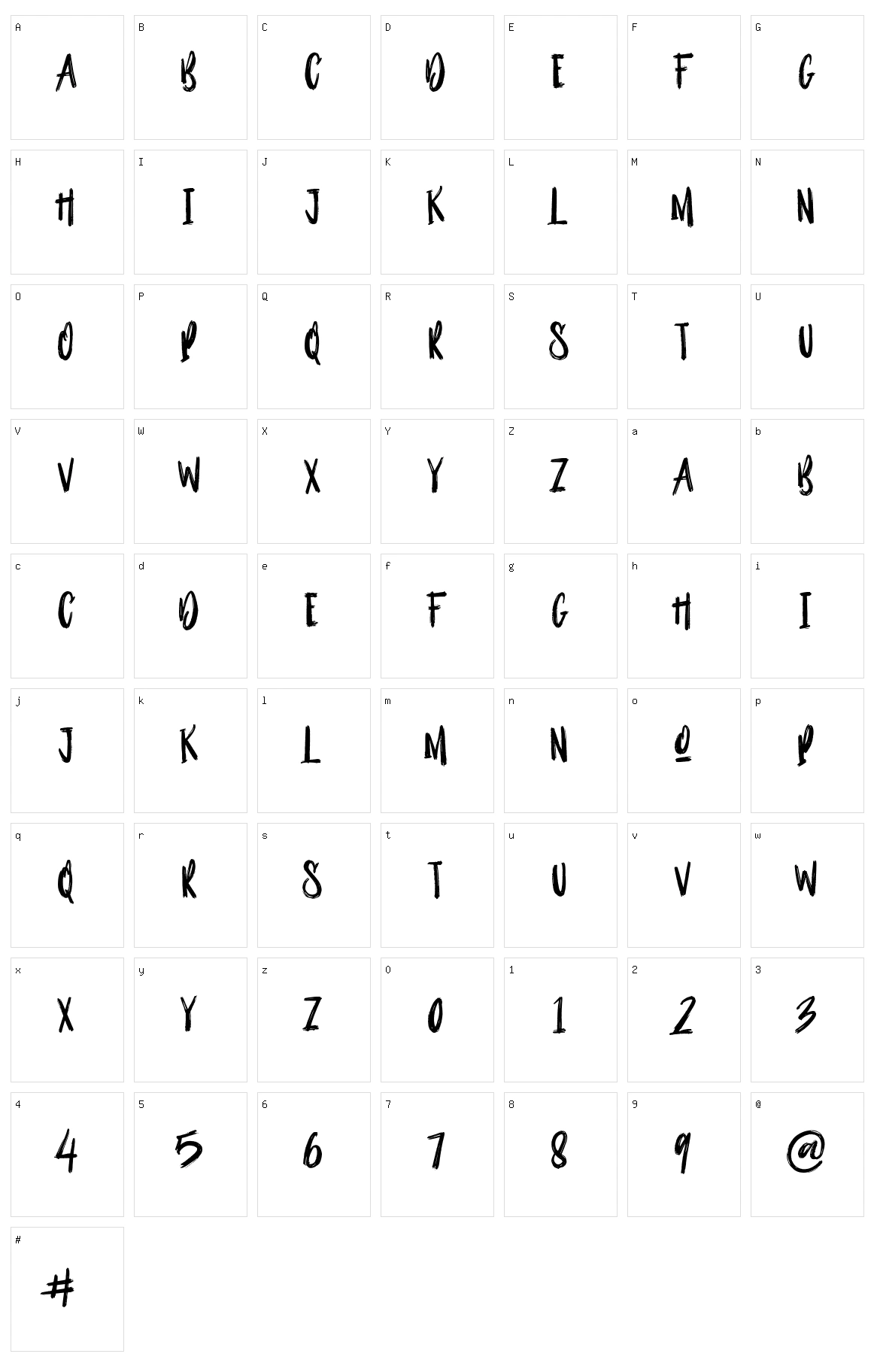 Outistyle Brush Character Set