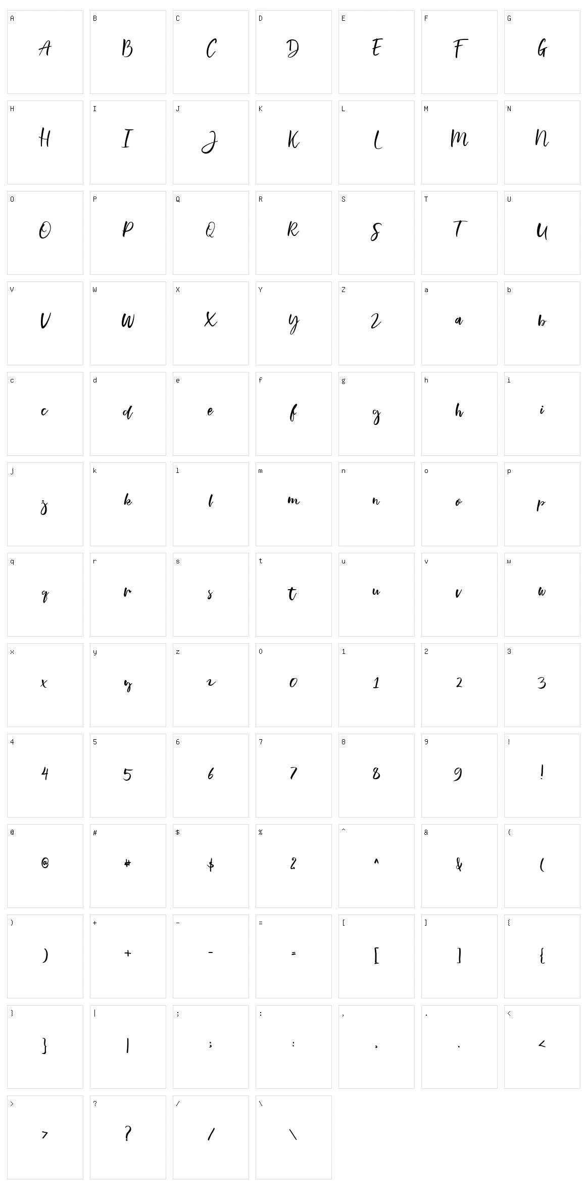 Troothusan Character Set