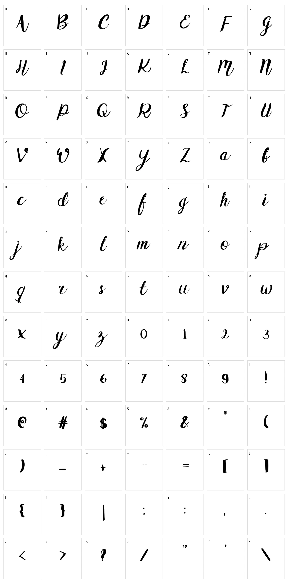 Griselda Character Set