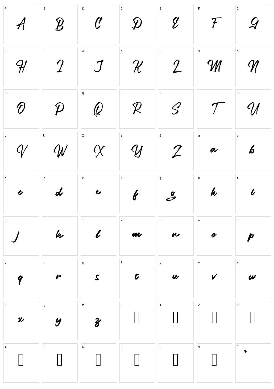 Legiante Character Set