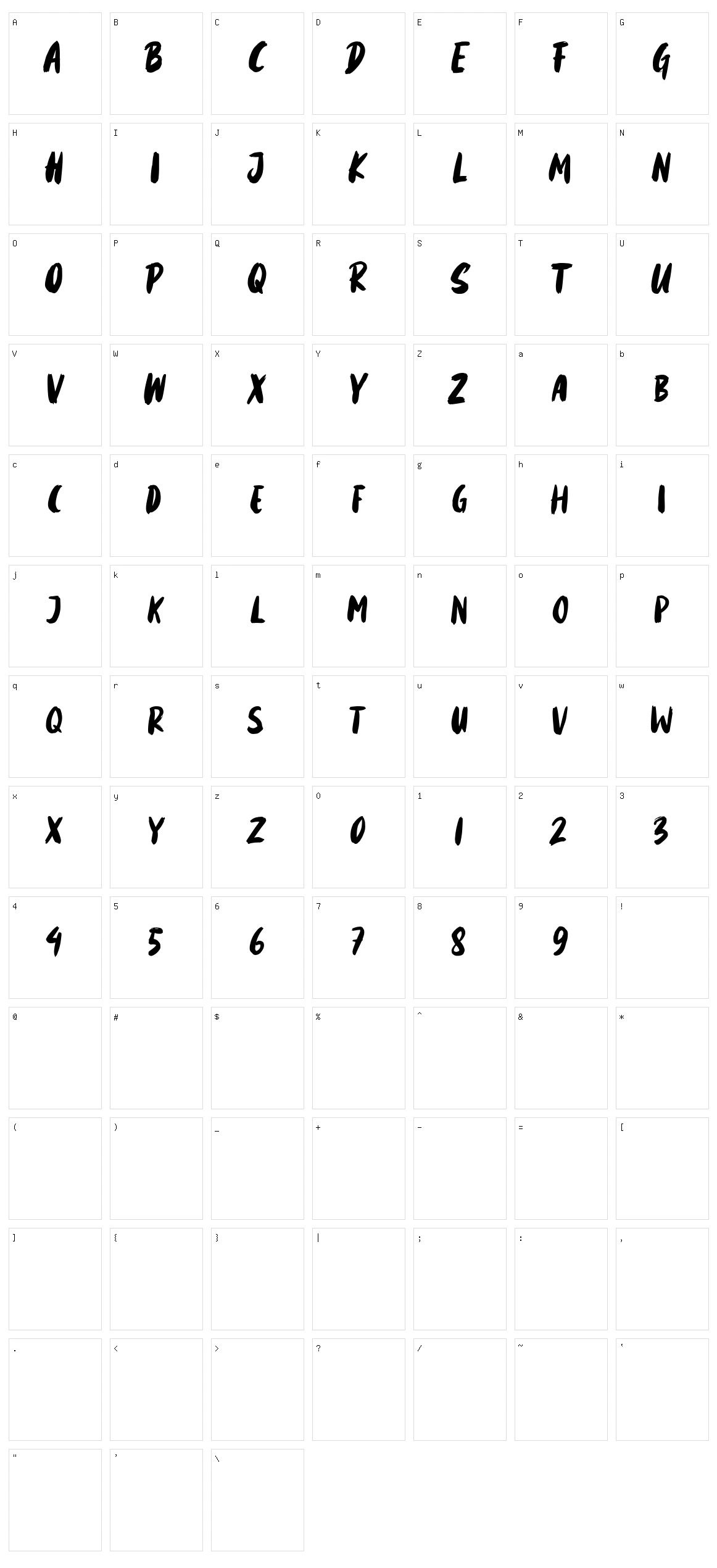 Mattsolar Character Set