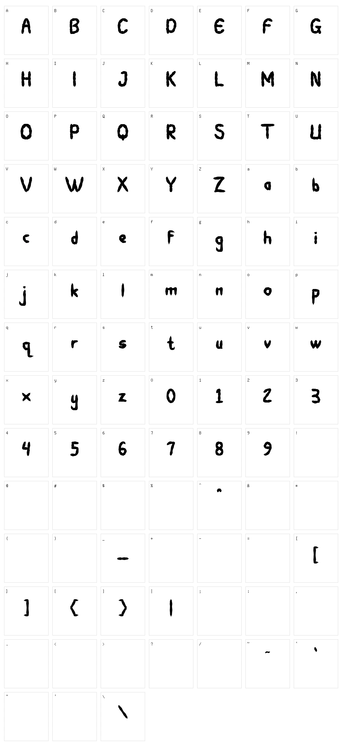 Twikle Character Set