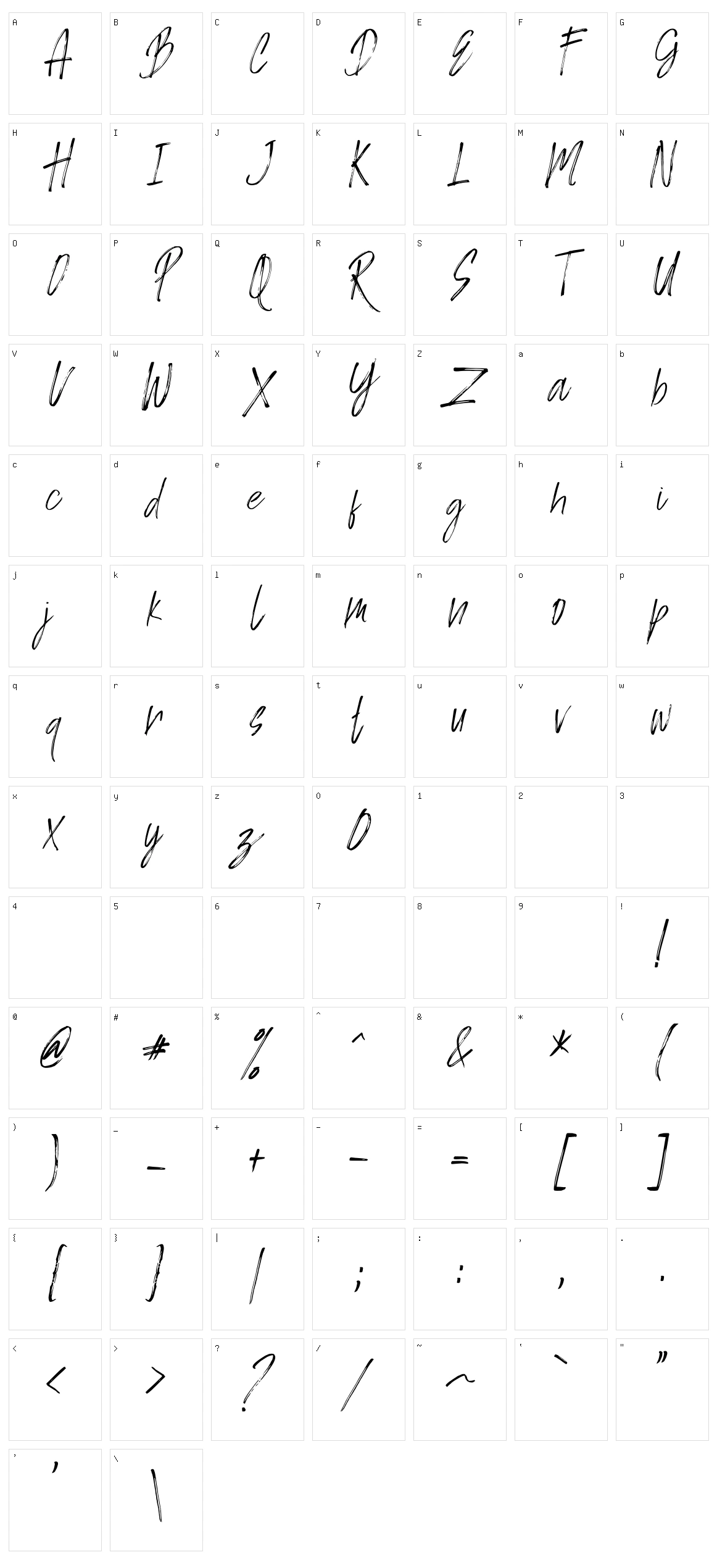 Sikatch Character Set