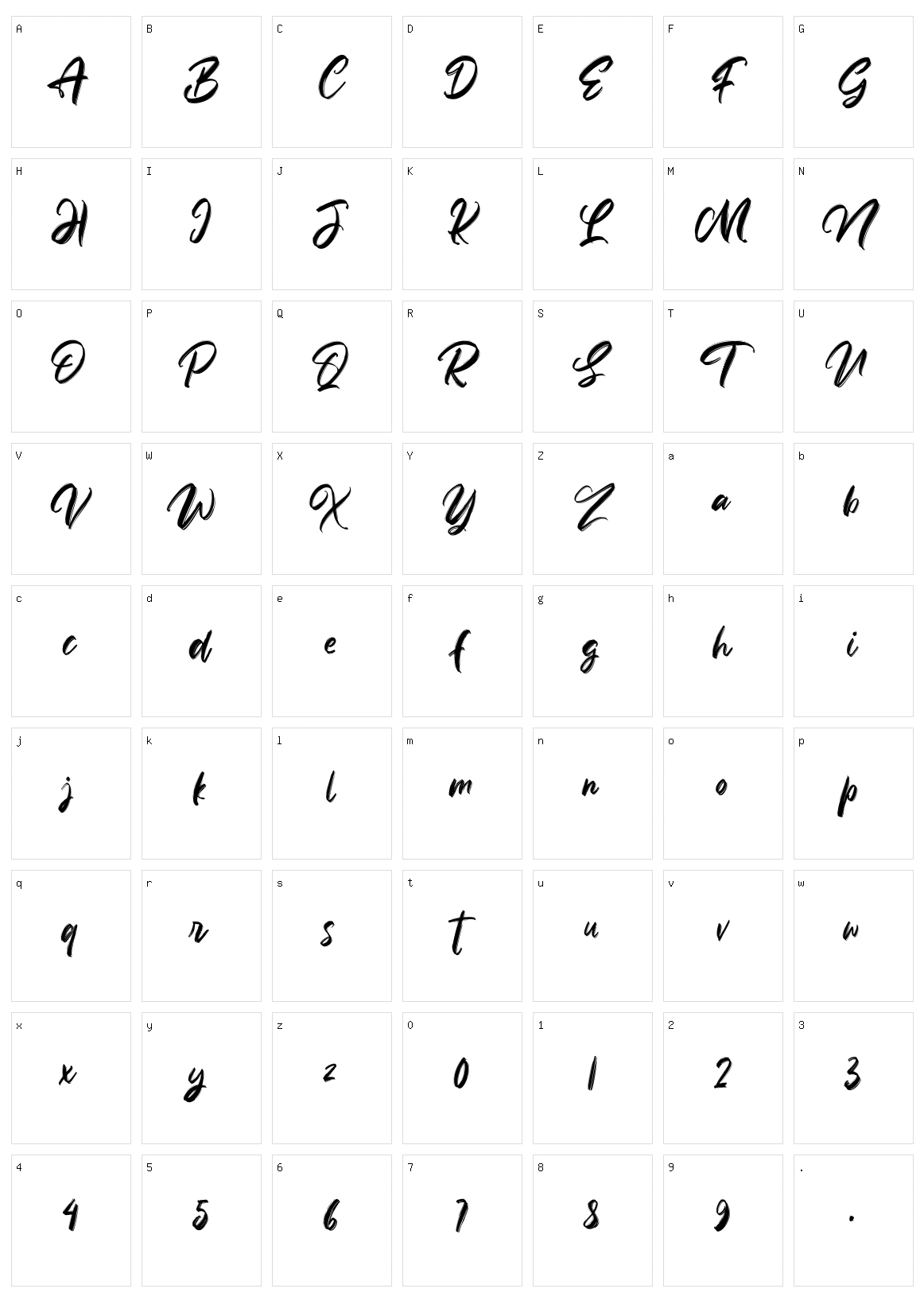 Anttisol Character Set