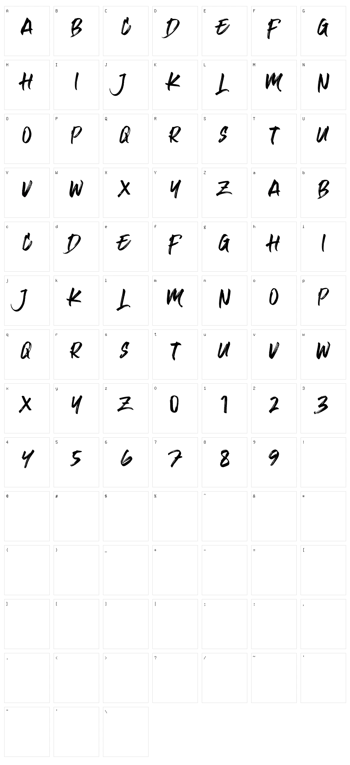 Kulan Character Set