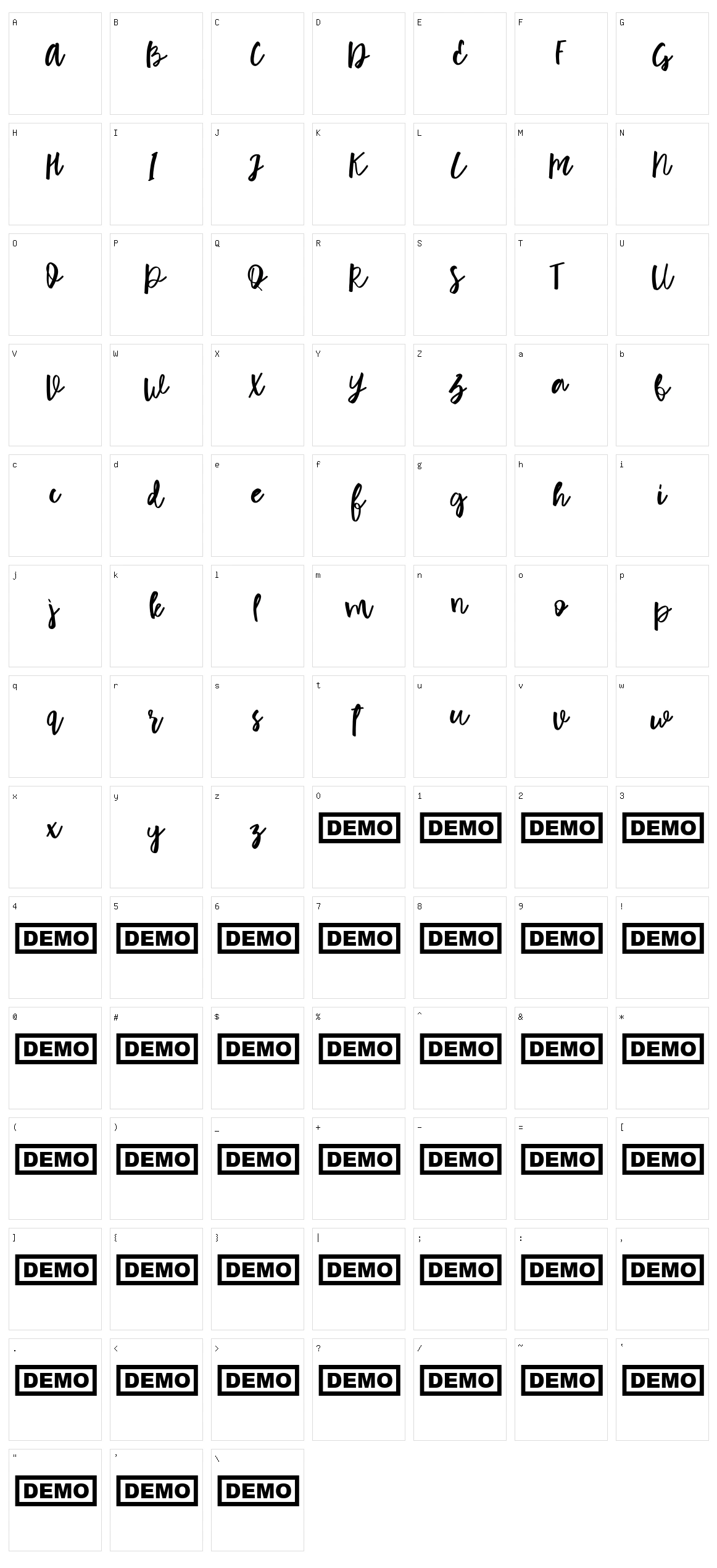 Patrik Character Set