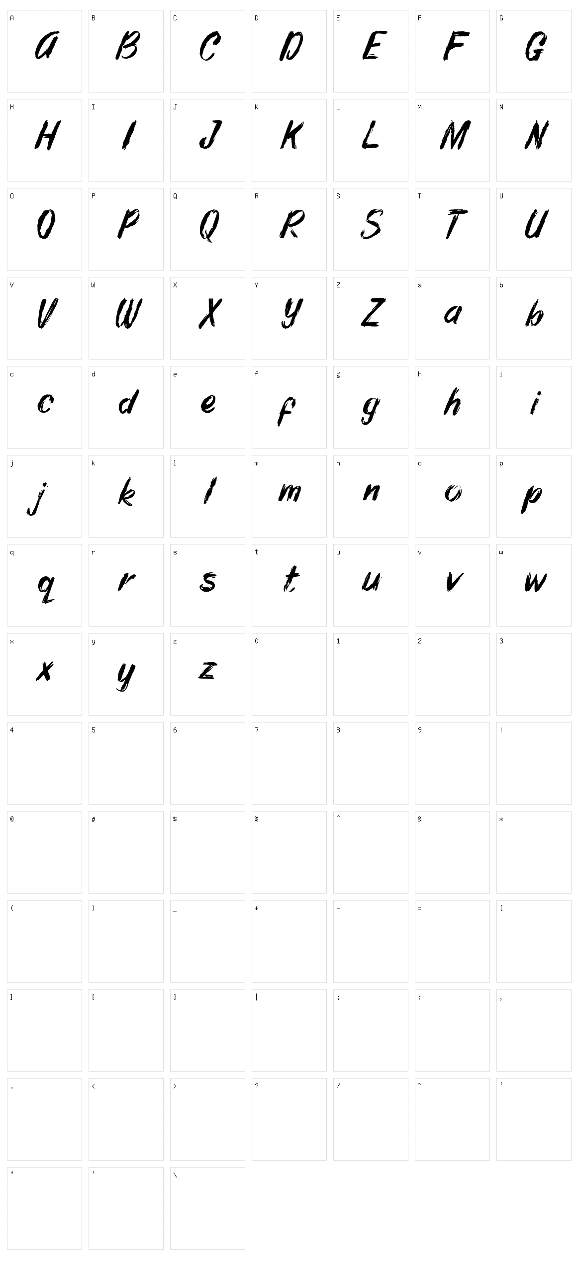 Tony Bhages Character Set