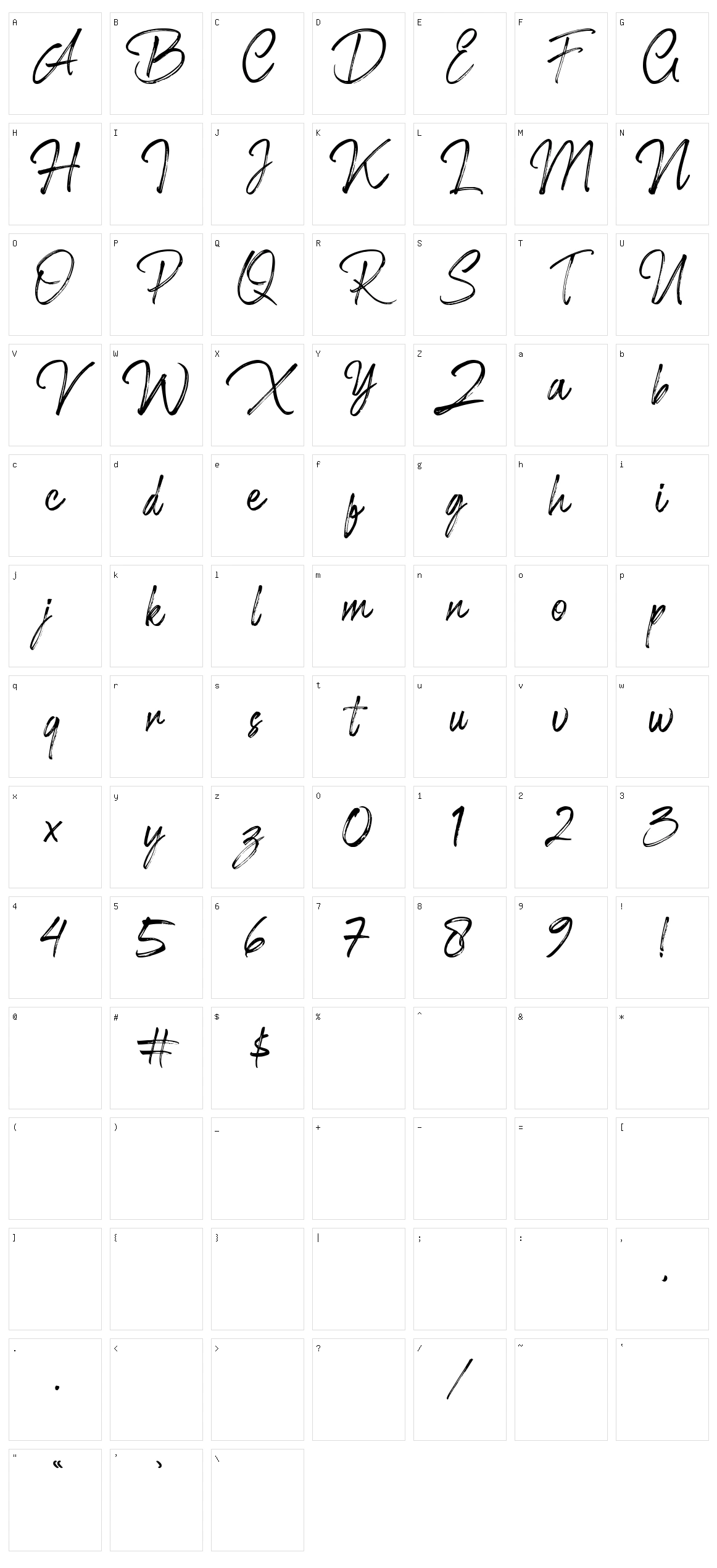 Shillentta Character Set