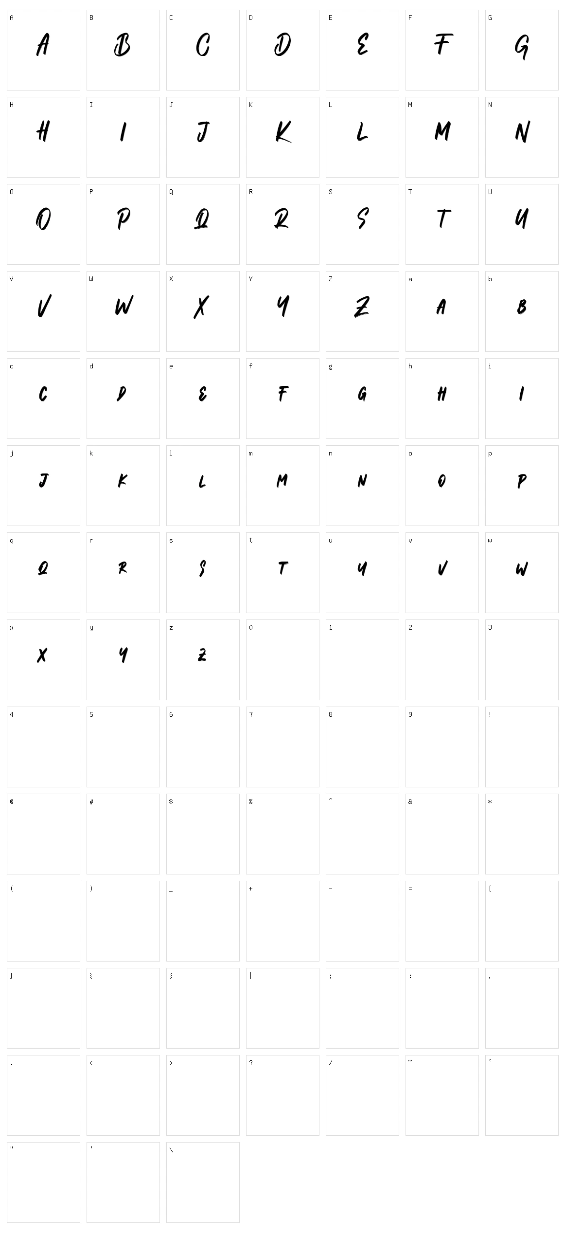 Mathew Rohas Character Set