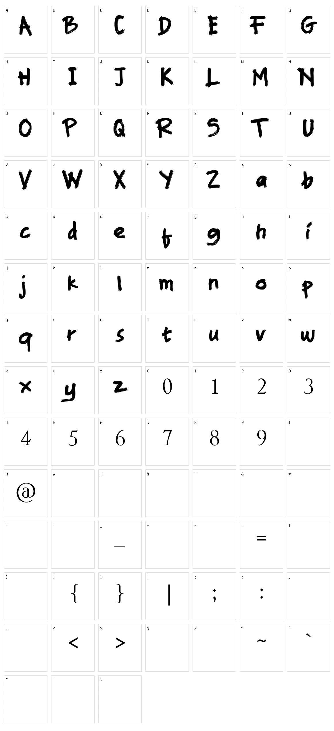 Rhaos Peesant Character Set
