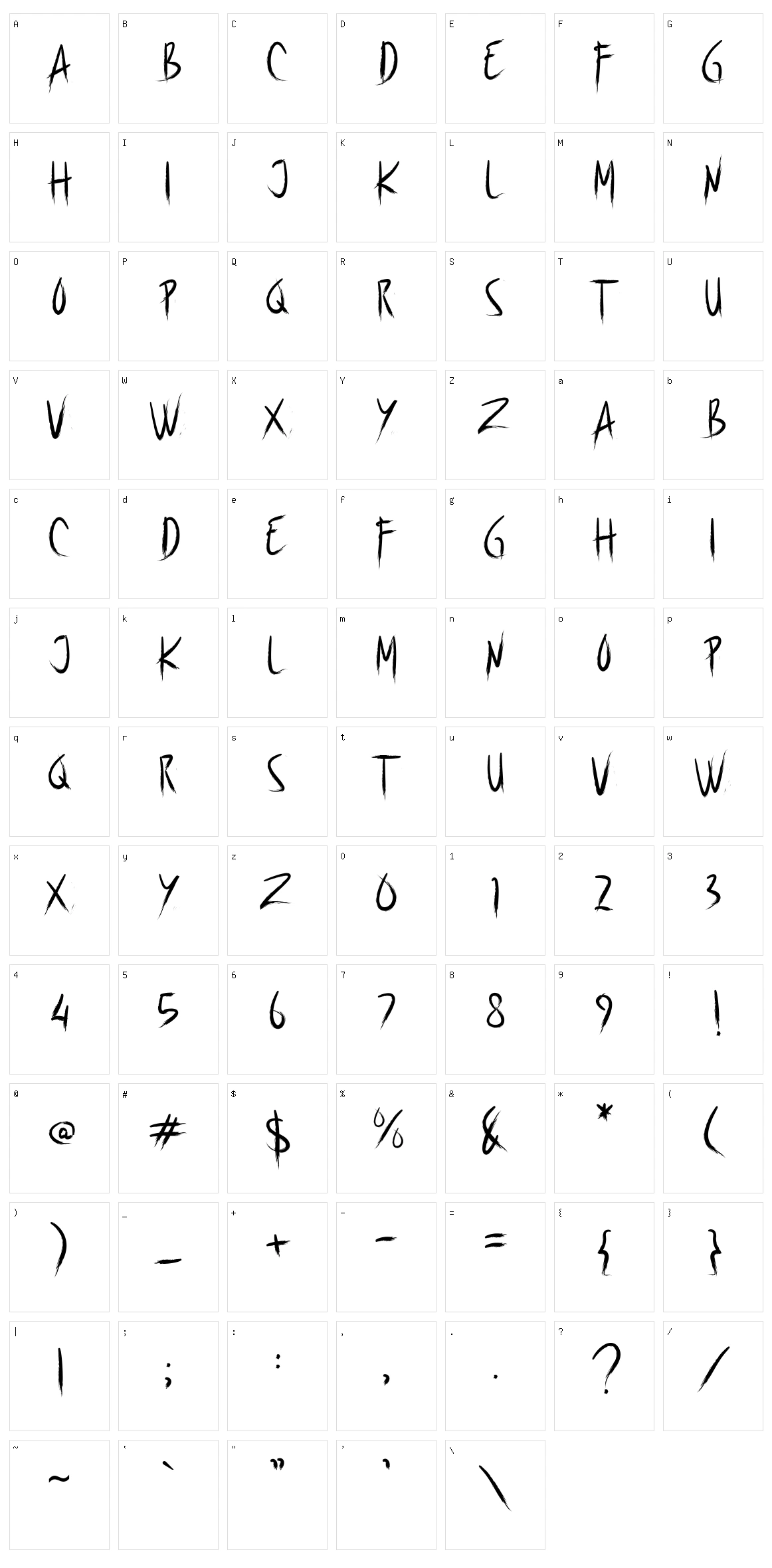 Foxtails Character Set