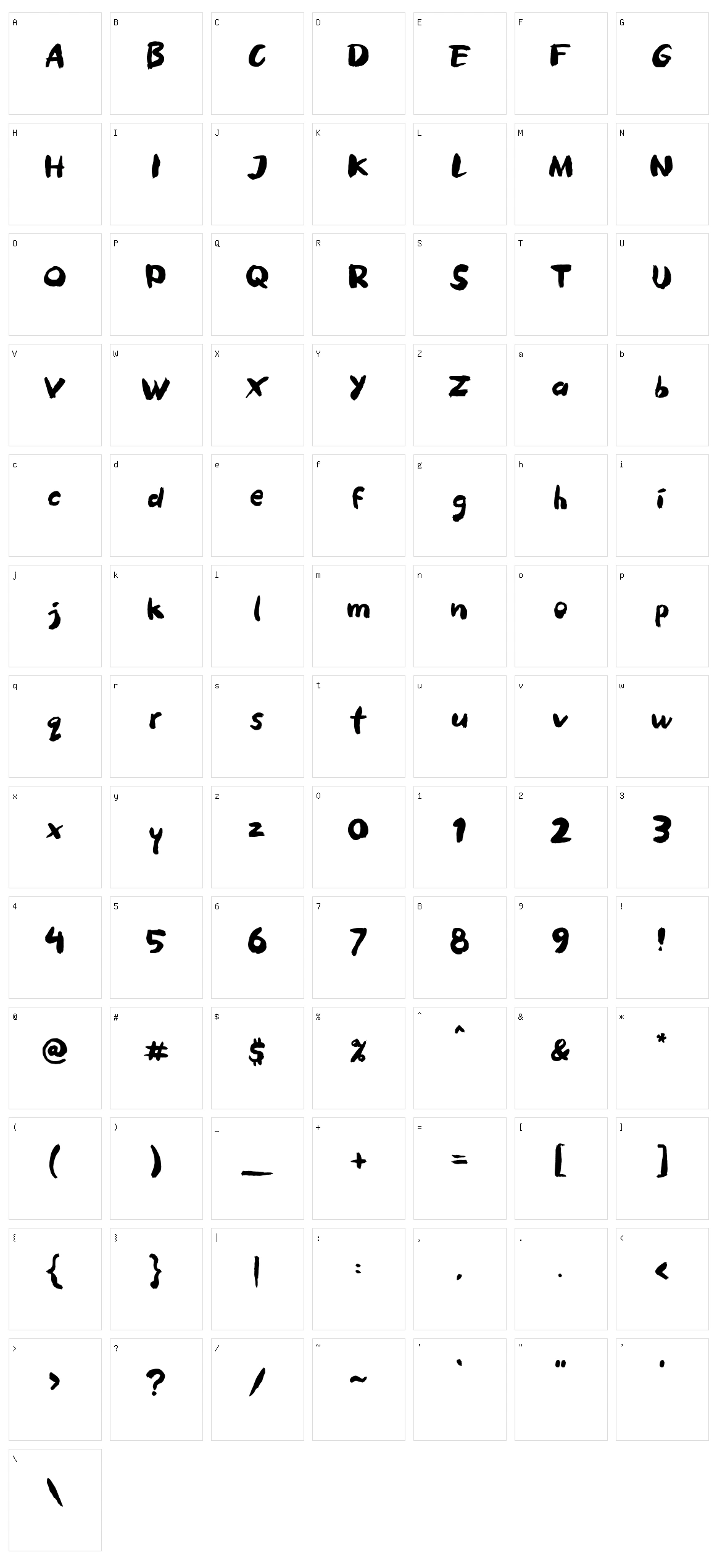 Brush Brezz Character Set