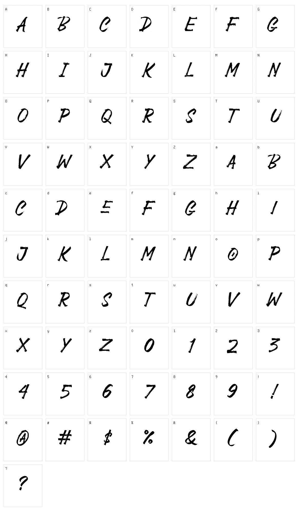 Black Jackal Character Set