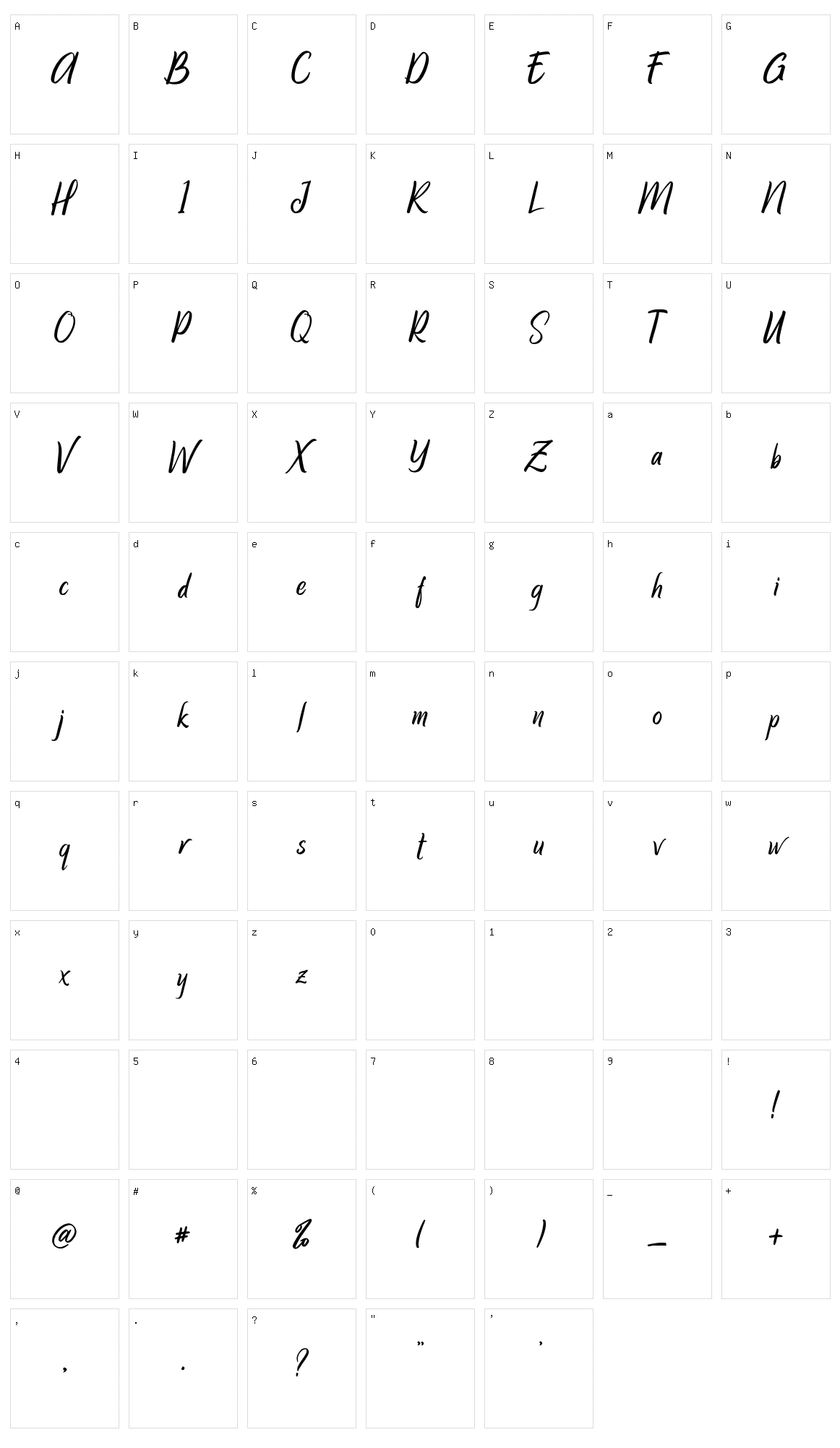 Winteradiva Character Set