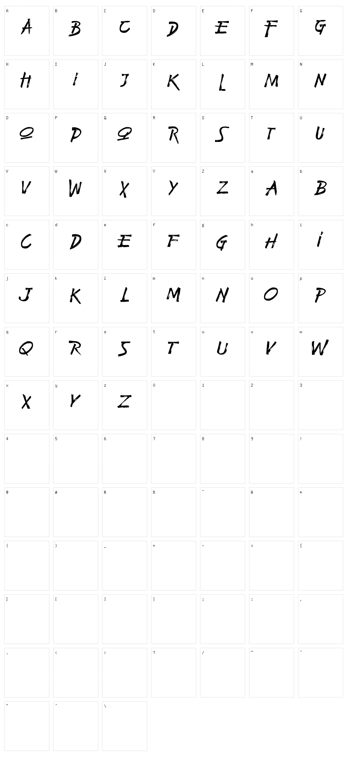 Bodhi Character Set
