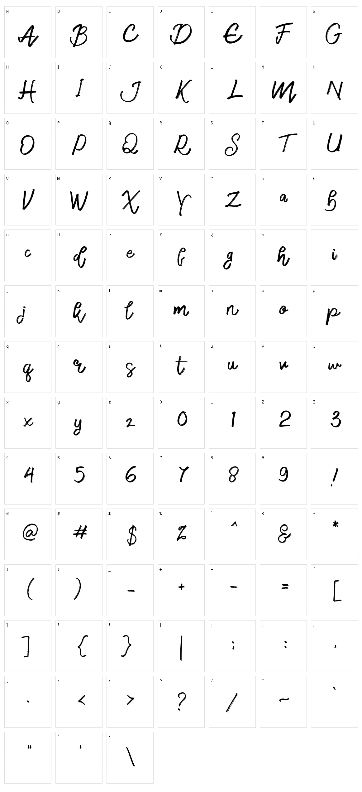 Emargo Character Set