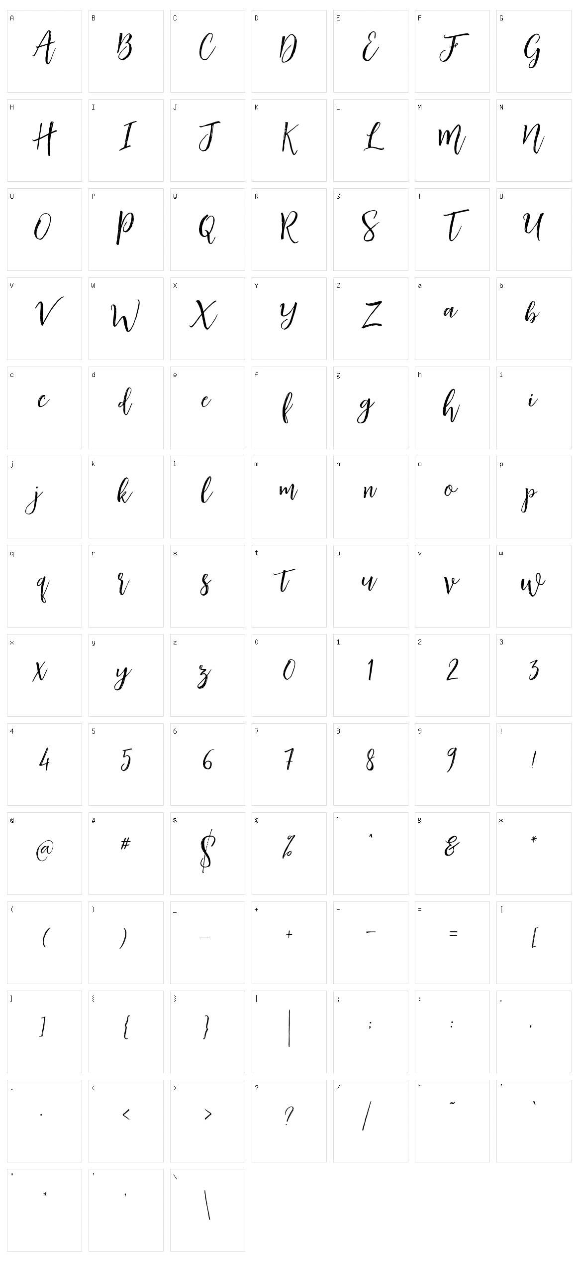 Lettersmith Character Set