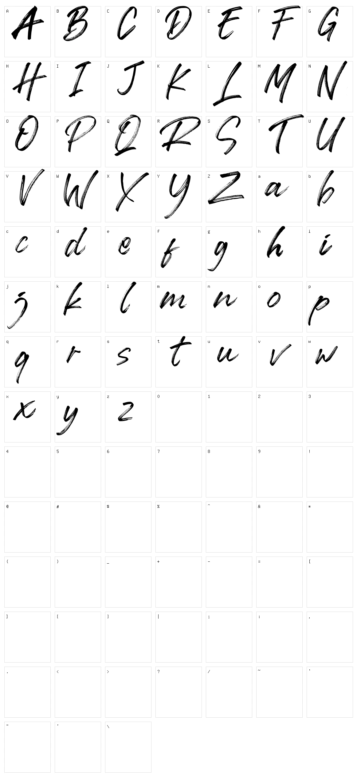 Rallian Character Set