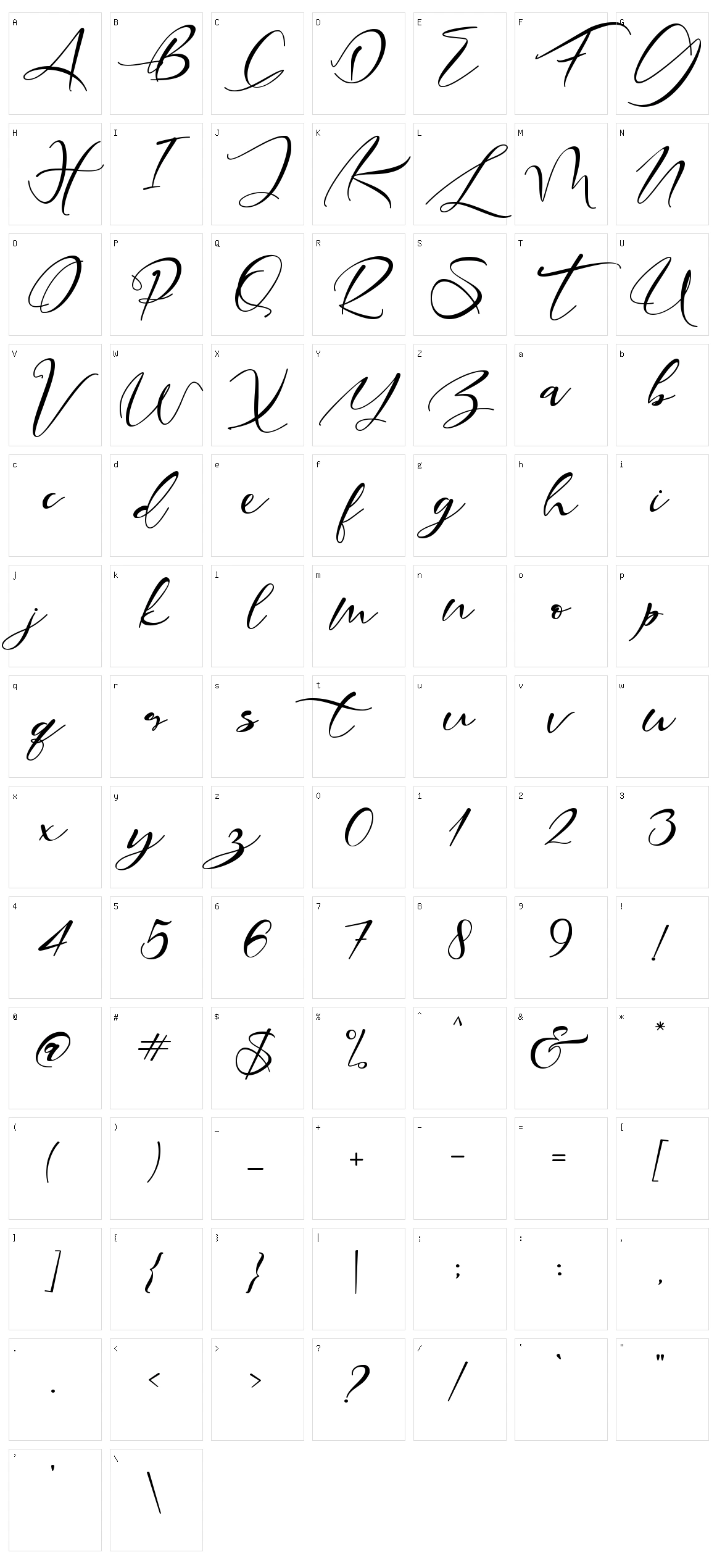Ramovia Character Set