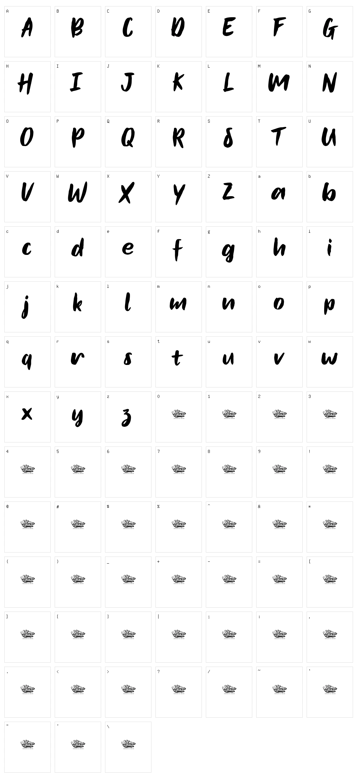 Bellarsky Character Set