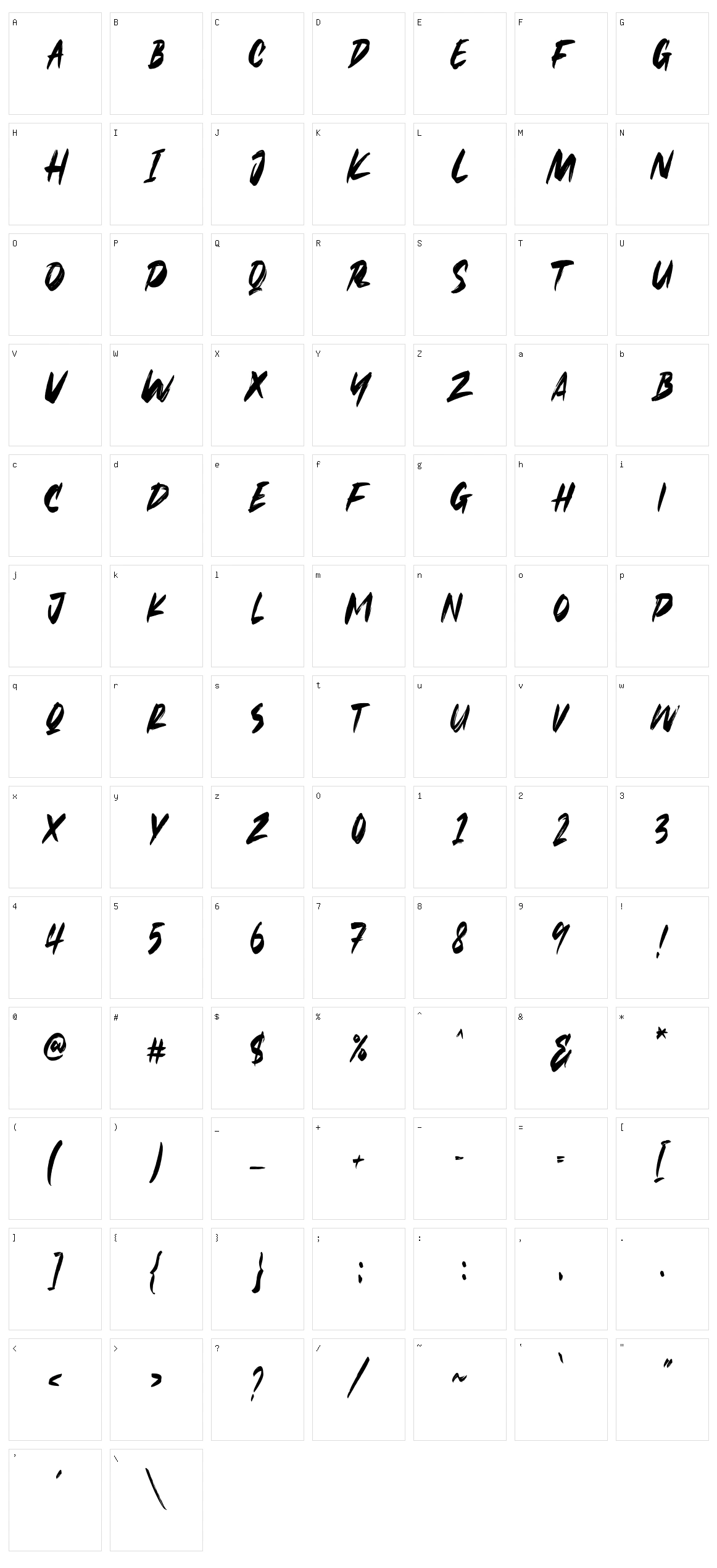 Sercerez Character Set