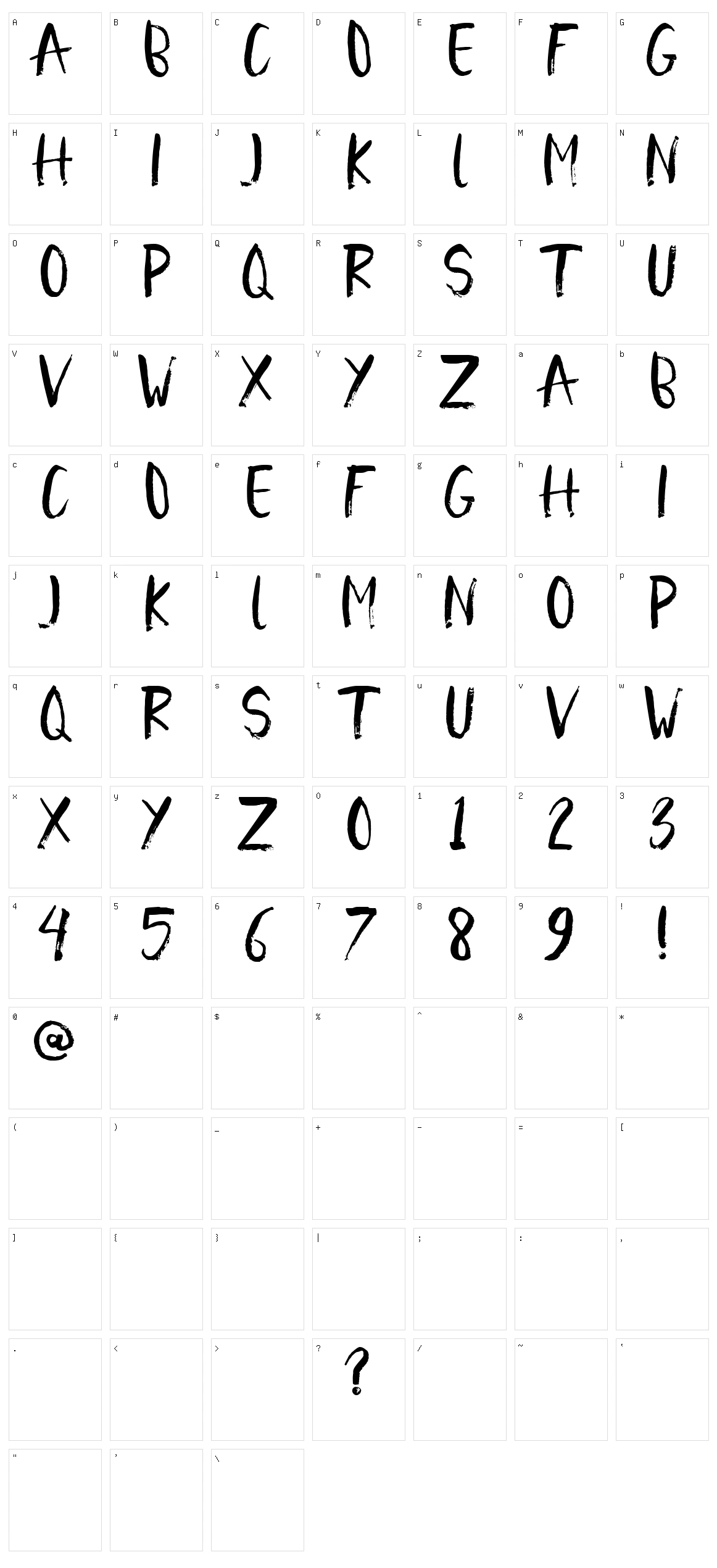 Frankenjura Character Set
