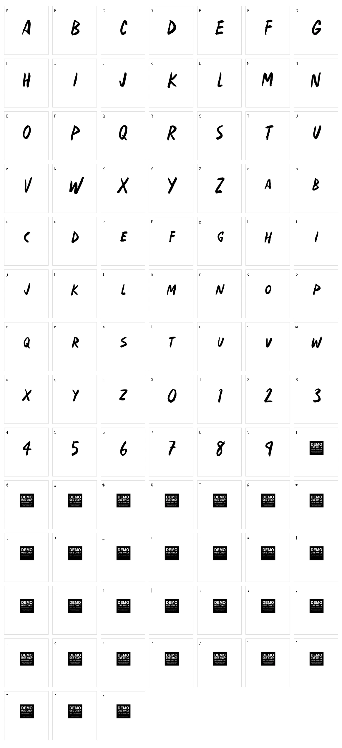 Ghost Writer Character Set