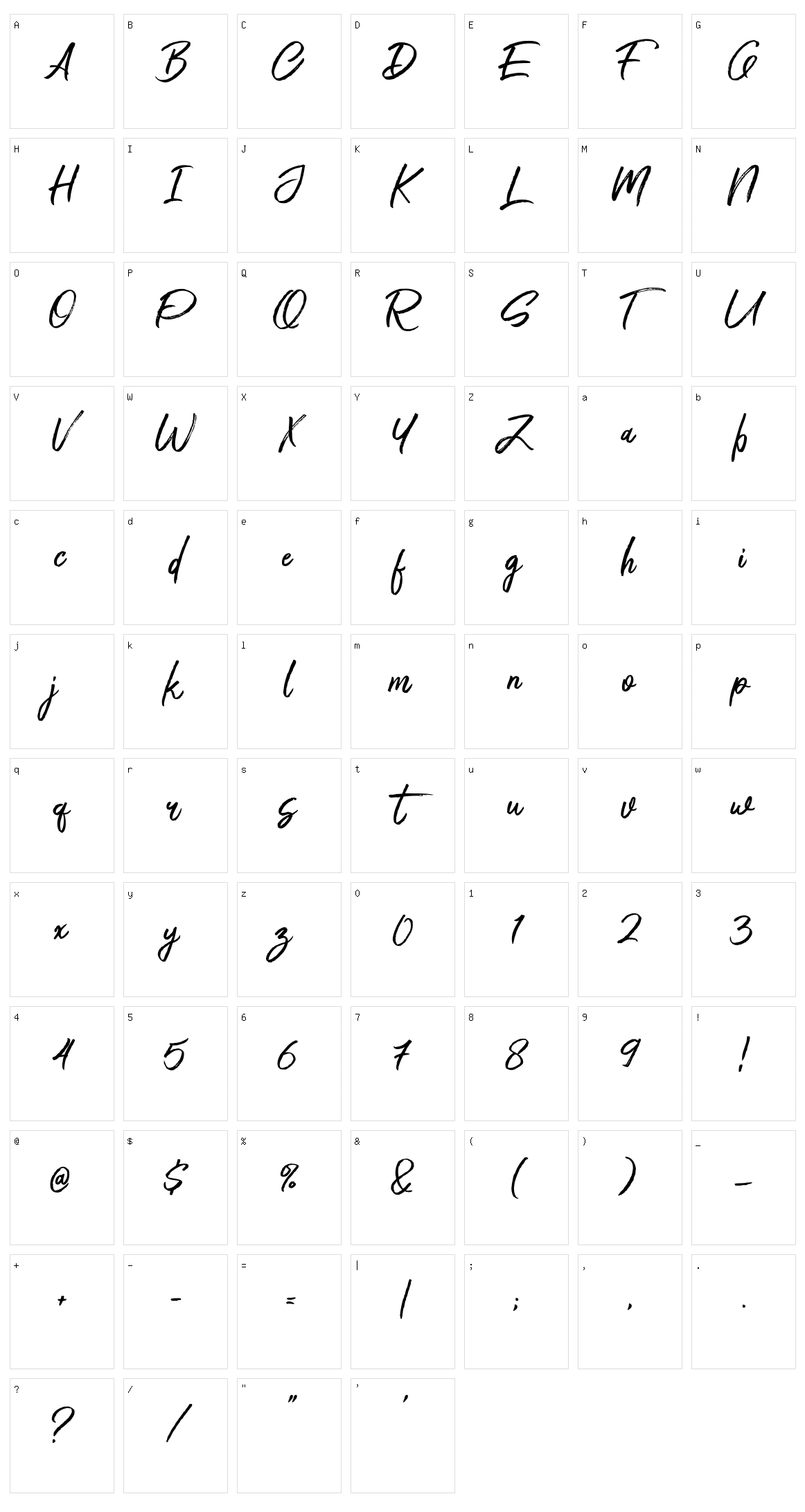 Rithem Character Set