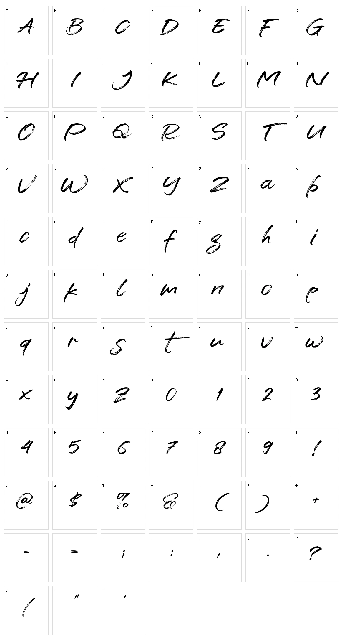 Sentury Character Set