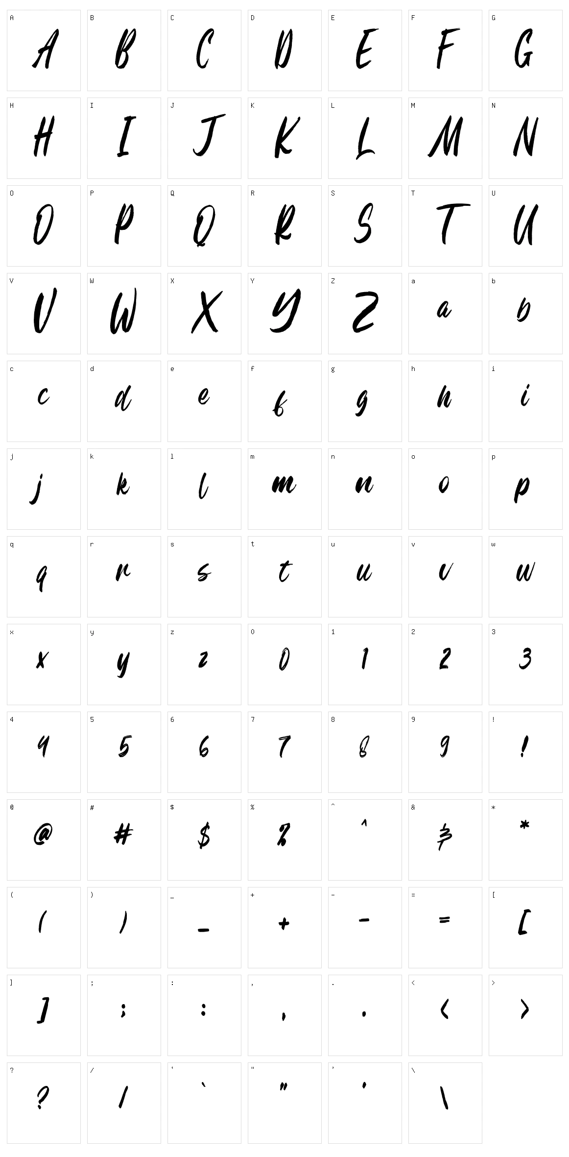 Hillstate Character Set