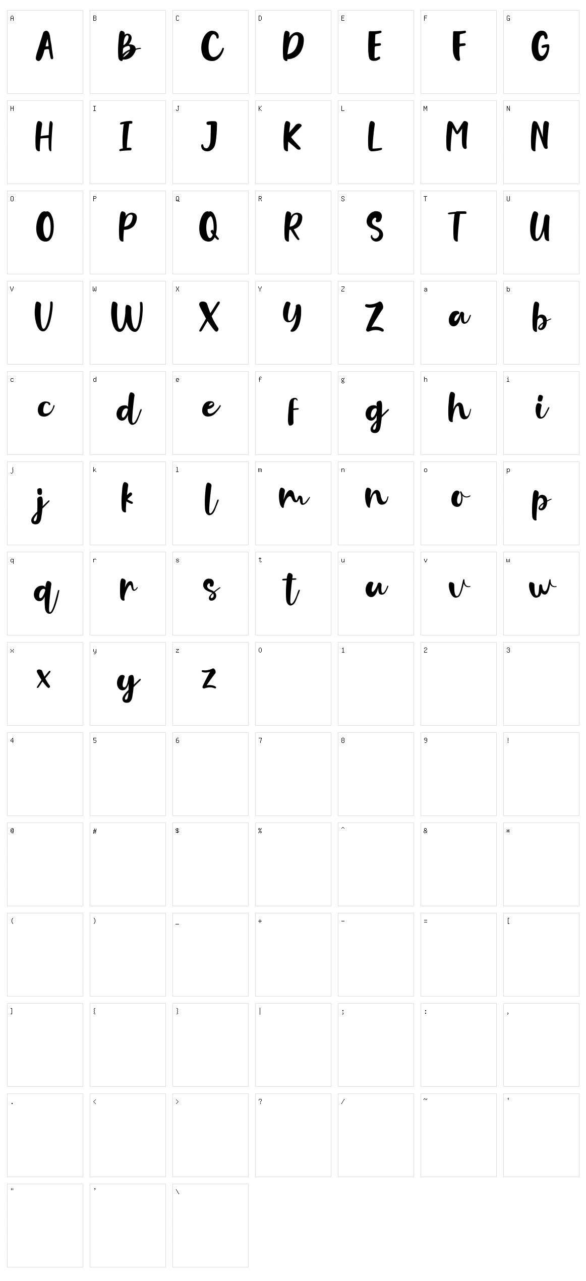 Violla Character Set