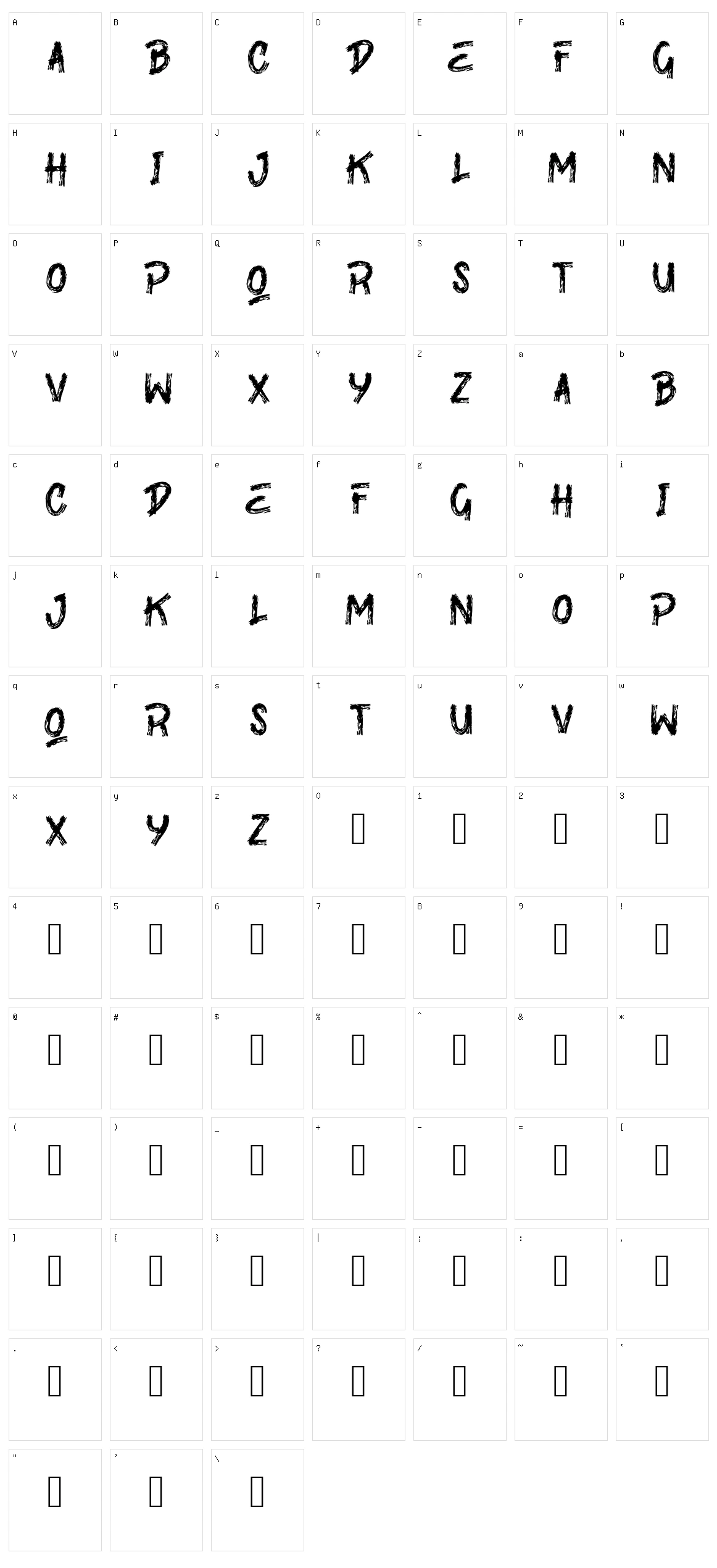 Beko Character Set