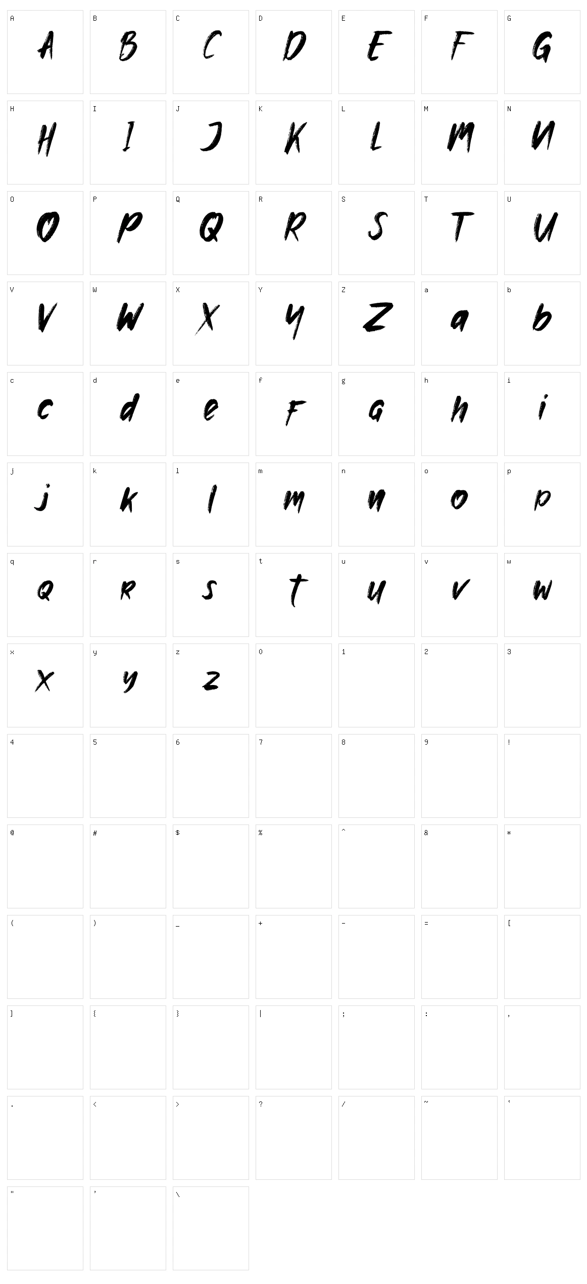 Kuro Character Set